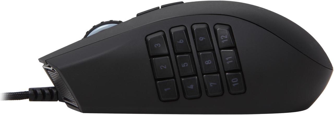 Alt view image 3 of 5 - RAZER Naga 2014 Black 19 Buttons Tilt Wheel USB Wired Laser Expert MMO Gaming Mouse