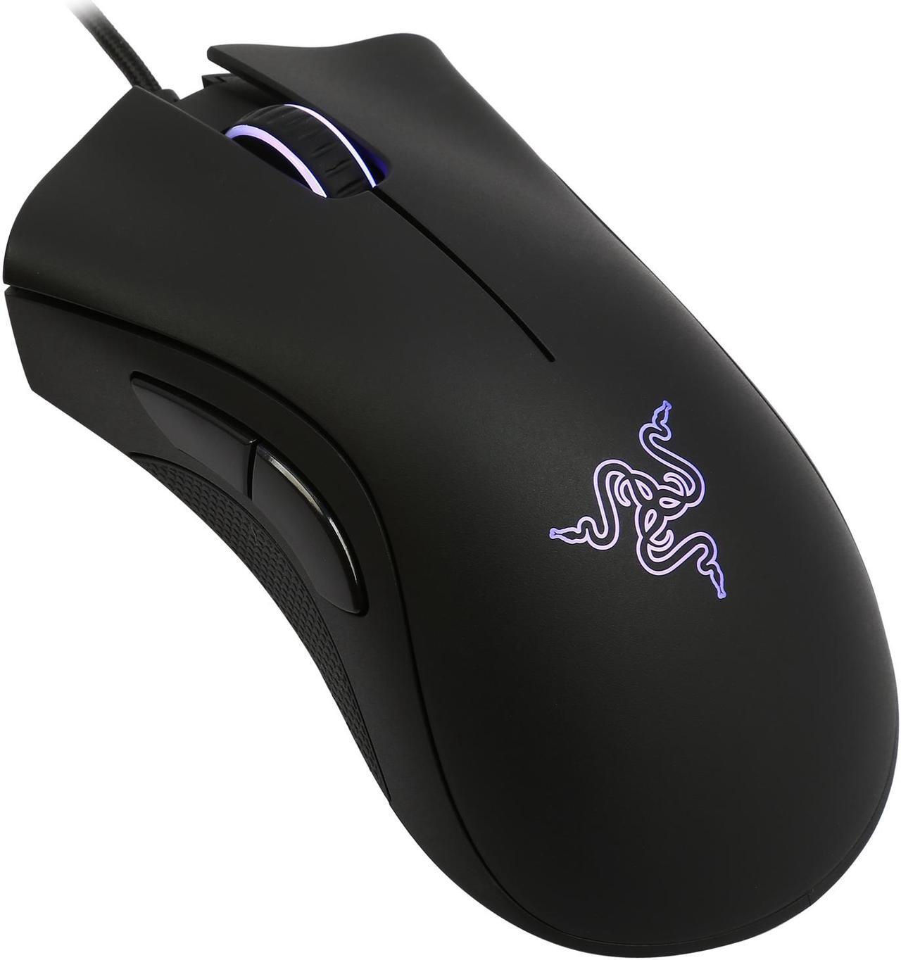 Alt view image 2 of 6 - RAZER DeathAdder Chroma RZ01-01210100 Black 1 x Wheel USB Wired Optical Multi-color Ergonomic Gaming Mouse