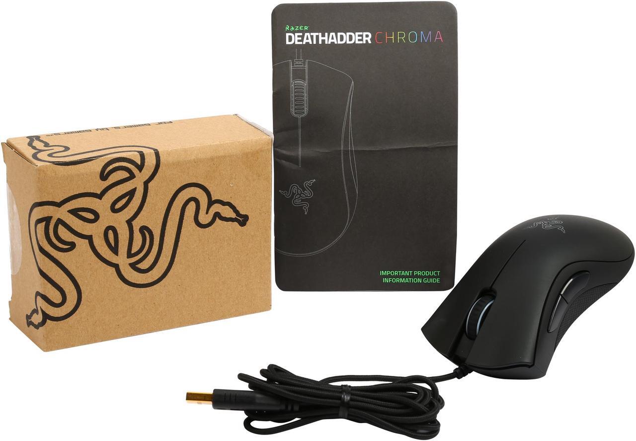 Alt view image 6 of 6 - RAZER DeathAdder Chroma RZ01-01210100 Black 1 x Wheel USB Wired Optical Multi-color Ergonomic Gaming Mouse