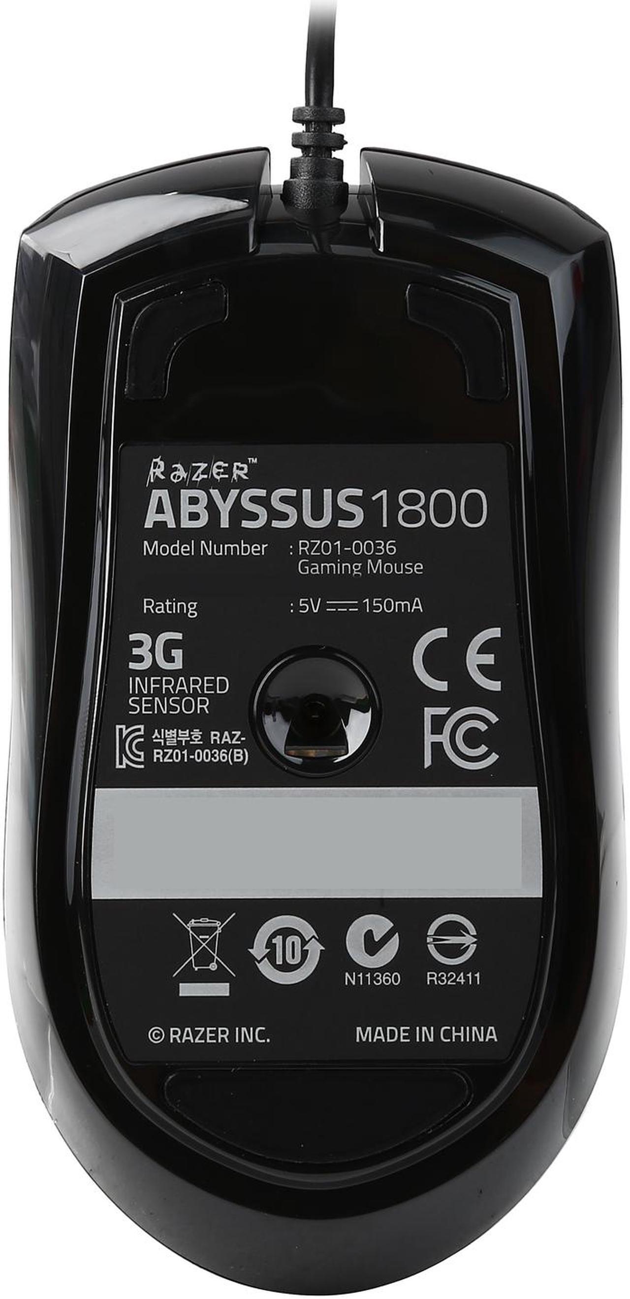 Alt view image 5 of 6 - RAZER Abyssus 1800 Gaming Mouse and Goliathus (Speed) Mat Bundle