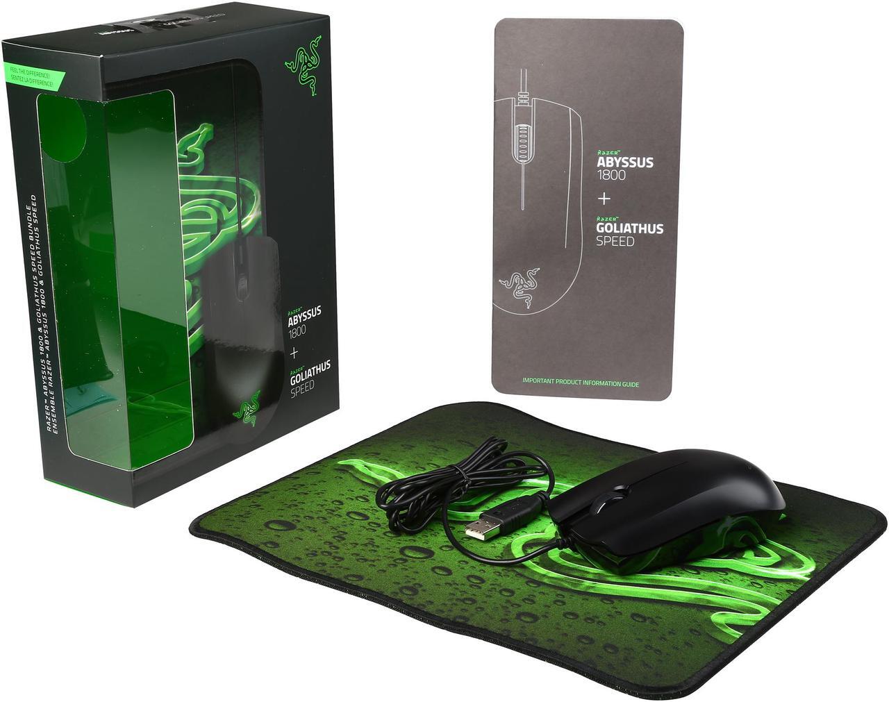 Alt view image 7 of 6 - RAZER Abyssus 1800 Gaming Mouse and Goliathus (Speed) Mat Bundle