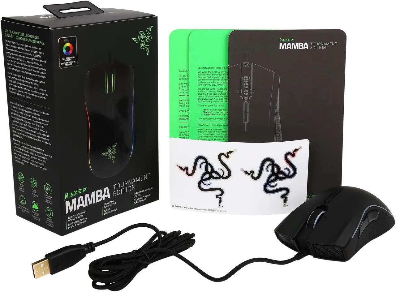Alt view image 6 of 5 - RAZER Mamba Tournament Edition Chroma Gaming Mouse