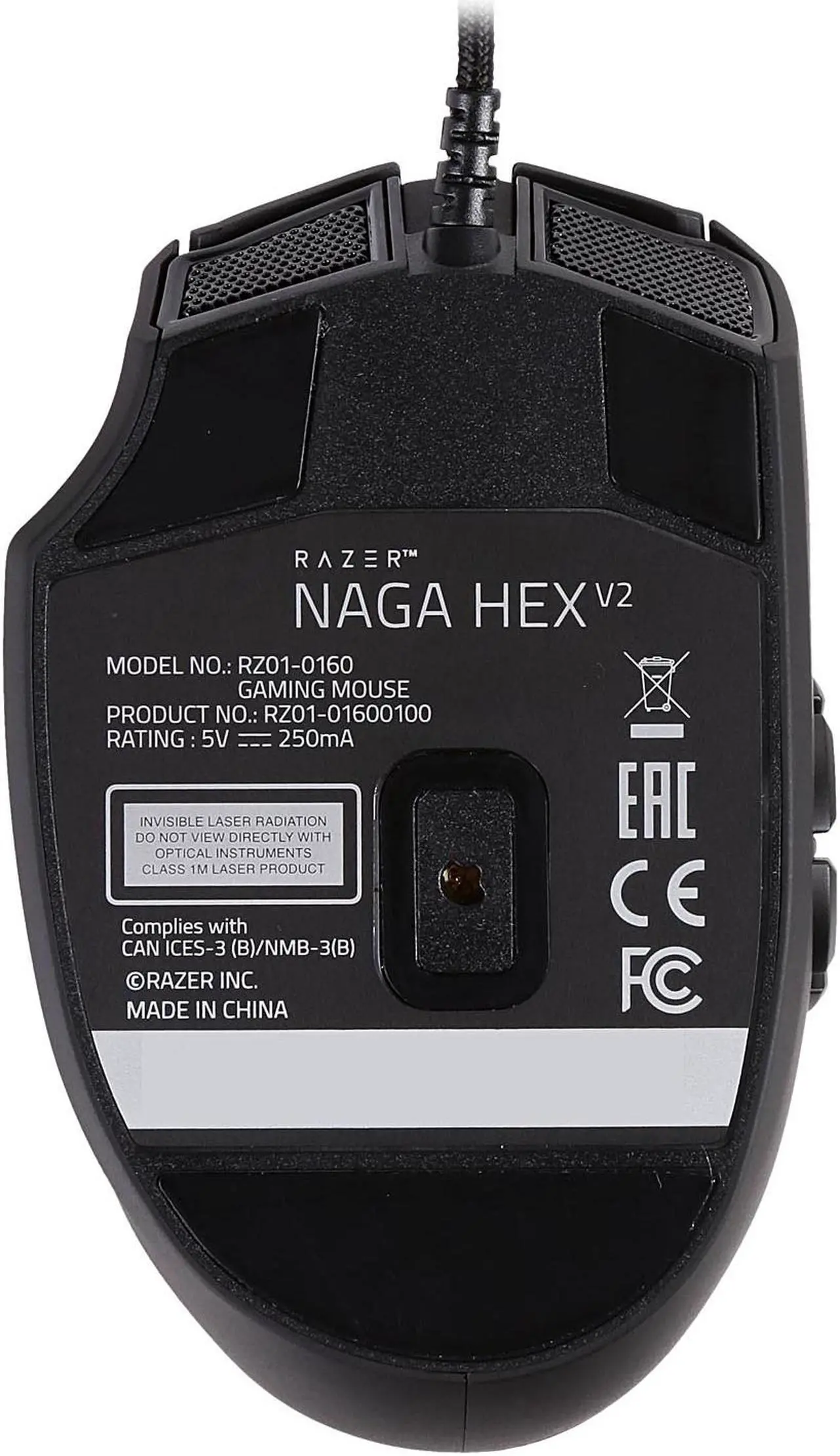 Alt view image 6 of 6 - Razer Naga Hex V2 - Multi-color MOBA Gaming Mouse
