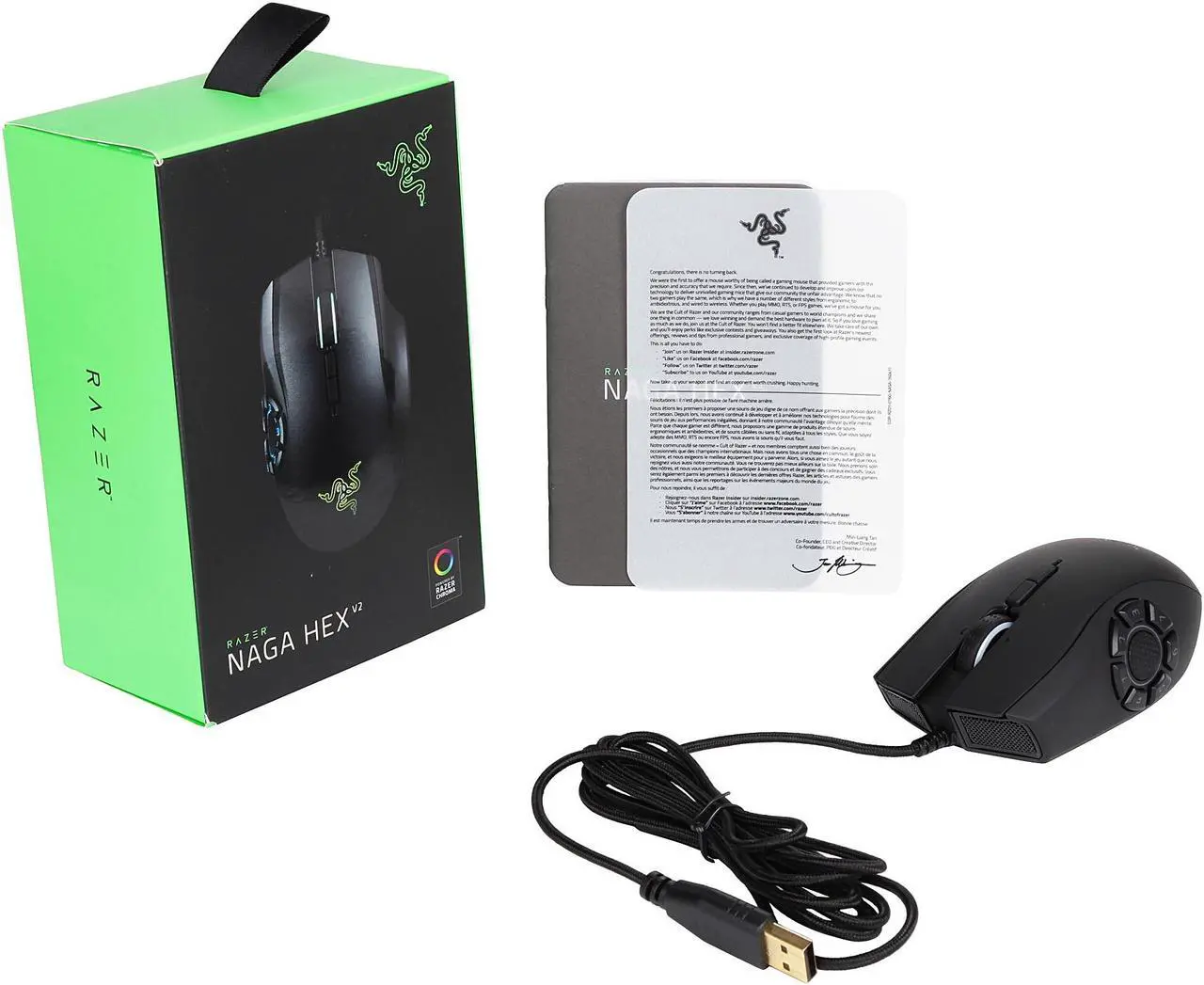 Alt view image 7 of 6 - Razer Naga Hex V2 - Multi-color MOBA Gaming Mouse