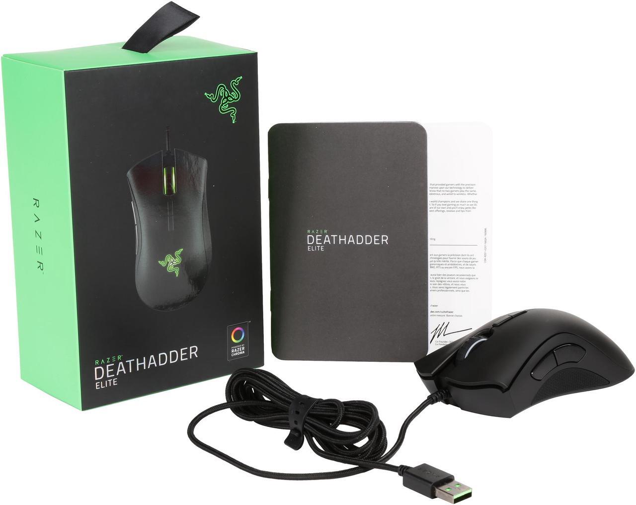 Alt view image 6 of 4 - Razer DeathAdder Elite - Multi-Color Ergonomic Gaming Mouse - RZ01-02010100-R3U1