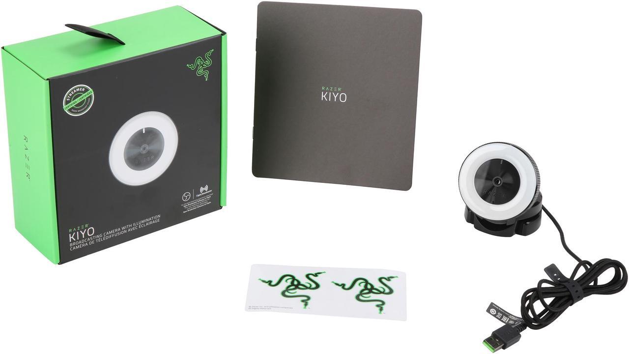 Alt view image 10 of 8 - Razer Kiyo Streaming Webcam: 1080p 30 FPS / 720p 60 FPS - Ring Light w/Adjustable Brightness - Built-in Microphone - Advanced Autofocus, Black
