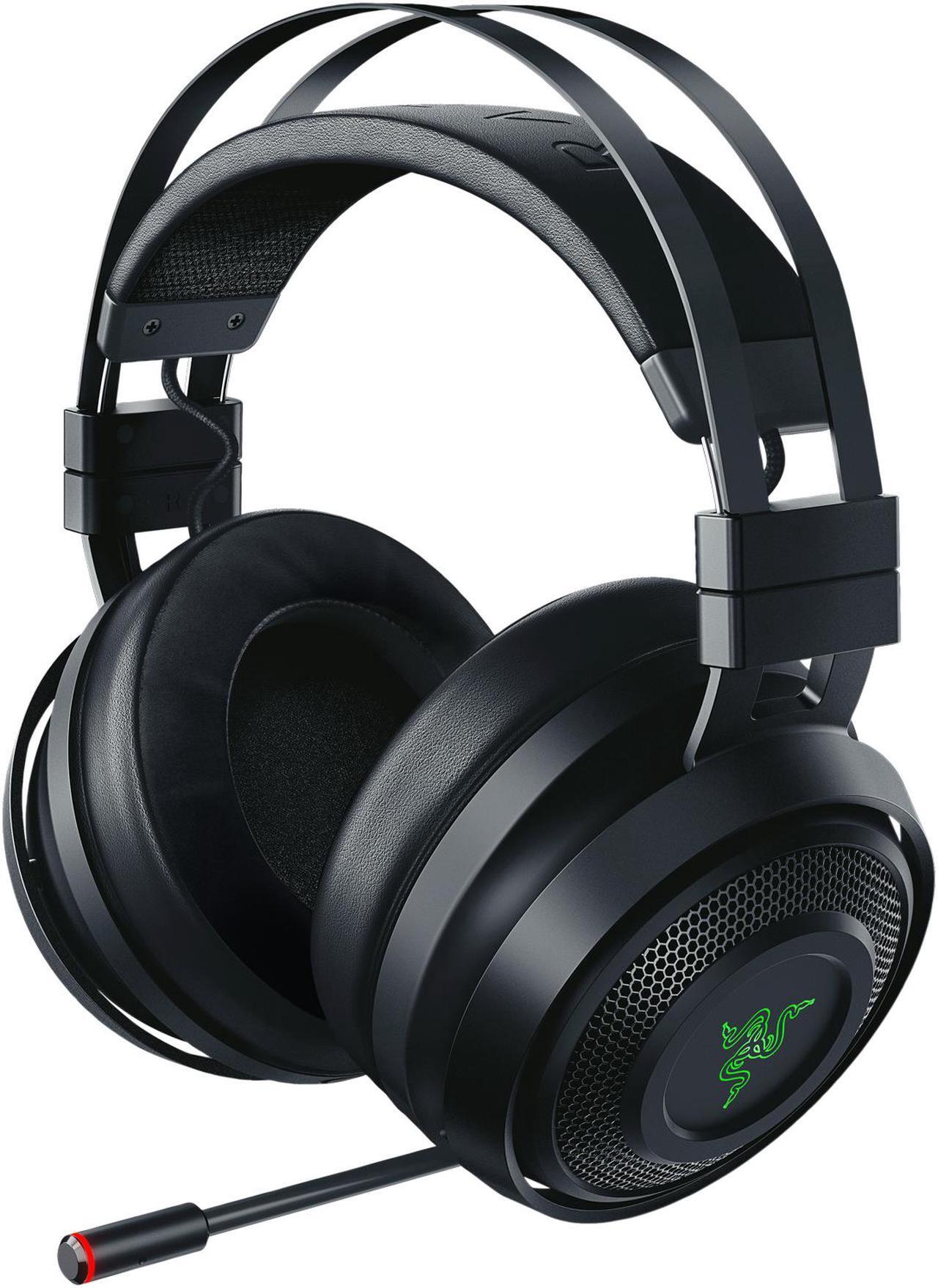 Alt view image 3 of 8 - Razer Nari Ultimate Wireless 7.1 Surround Sound Gaming Headset: THX Audio & Haptic Feedback - Auto-Adjust Headband - Chroma RGB - Retractable Mic - For PC, PS4, PS5 - Black