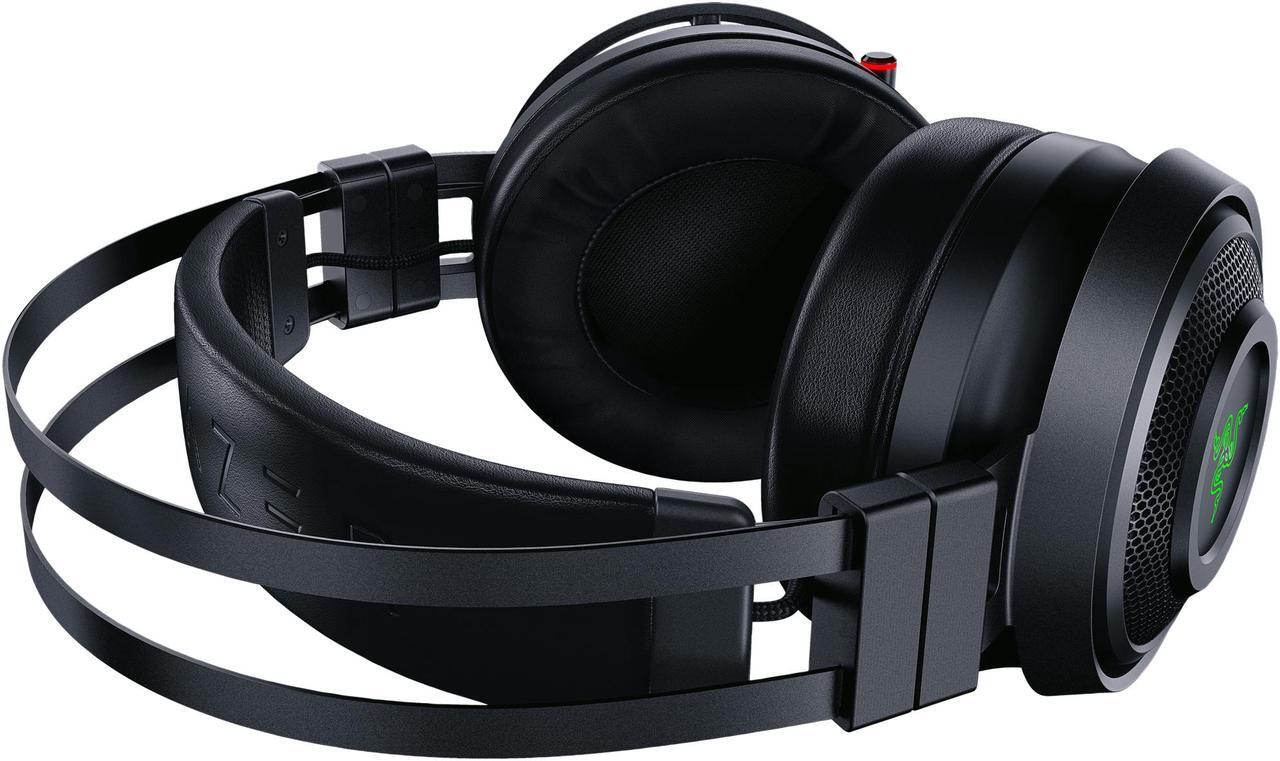 Alt view image 8 of 8 - Razer Nari Ultimate Wireless 7.1 Surround Sound Gaming Headset: THX Audio & Haptic Feedback - Auto-Adjust Headband - Chroma RGB - Retractable Mic - For PC, PS4, PS5 - Black