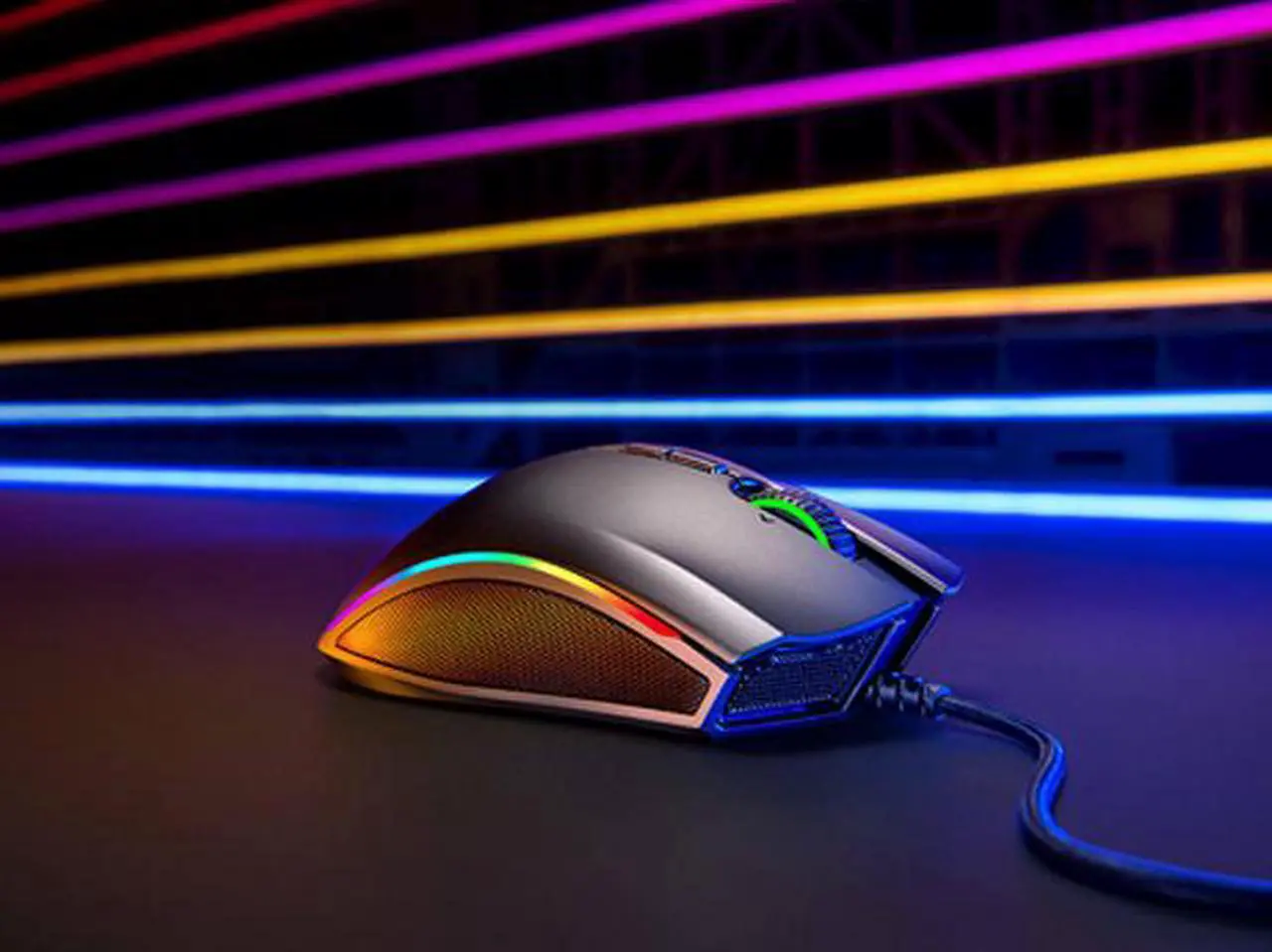 Alt view image 4 of 5 - Razer Mamba Elite RZ01-02560100-R3M1 Black 9 Buttons Tilt Wheel USB Wired Optical 16000 dpi Gaming Mice
