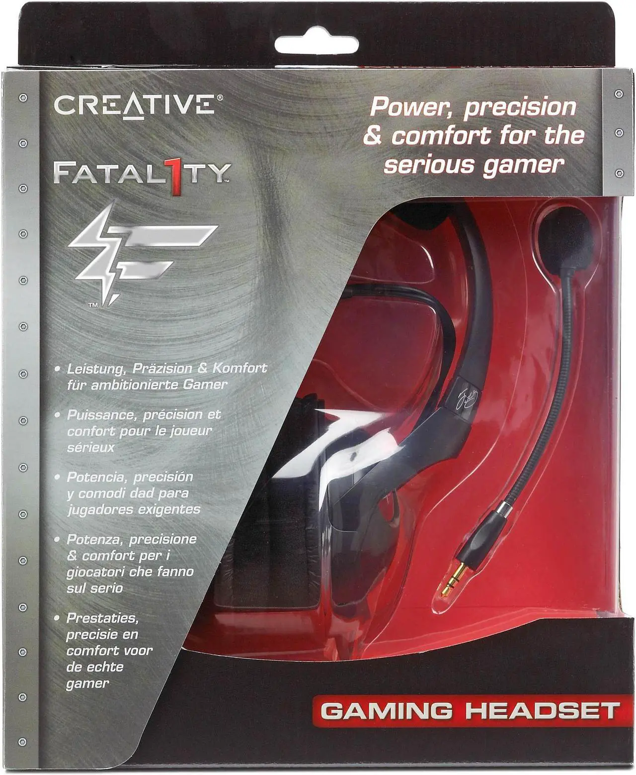 Alt view image 2 of 3 - Creative FATAL1TY 3.5mm gold-plated Connector Circumaural Gaming Headset