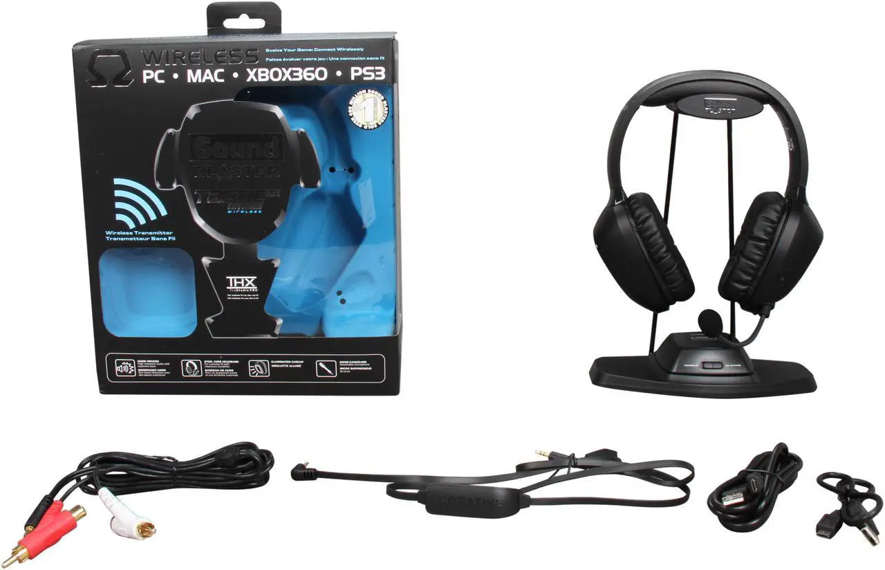 Alt view image 8 of 8 - Creative  Circumaural  Sound Blaster Tactic 3D Omega Headset