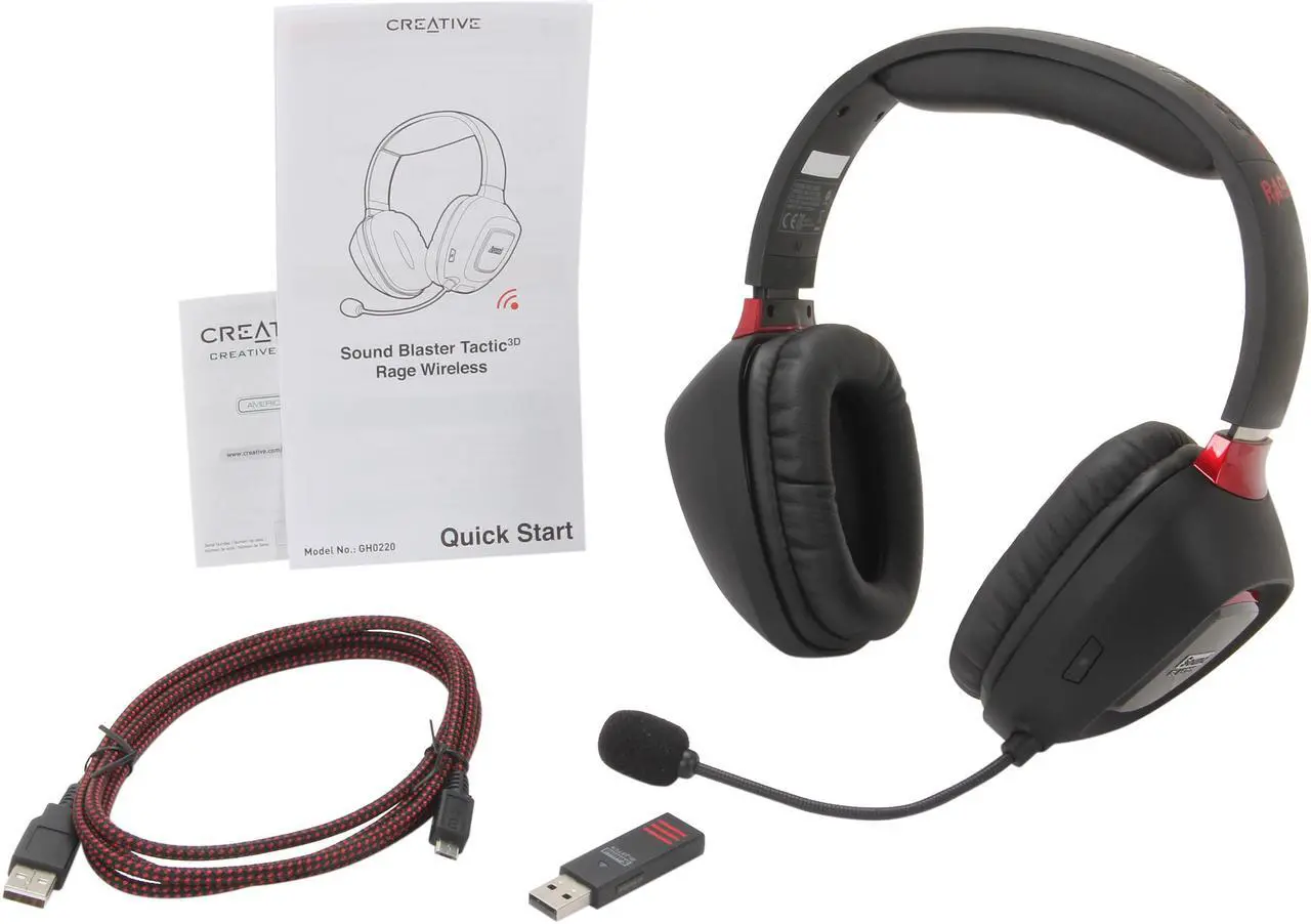 Alt view image 6 of 7 - Creative Sound Blaster Tactic3D Rage USB Connector Circumaural Gaming Headset