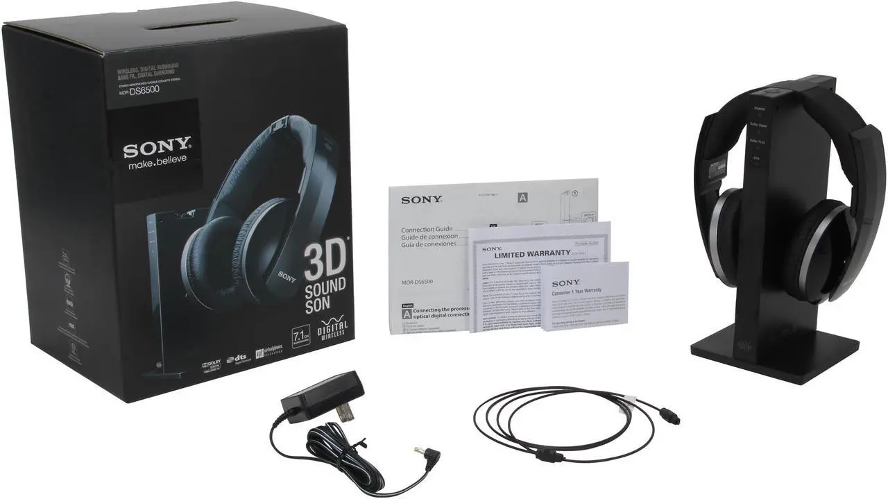 Alt view image 9 of 9 - SONY MDR-DS6500 Circumaural 7.1-channel Wireless Surround Digital Headphone
