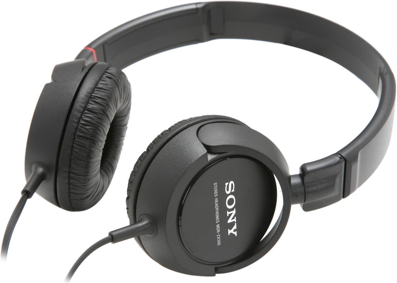 Main image of SONY Black MDR-ZX100/BLK 3.5mm Connector Supra-aural Stereo Headphone