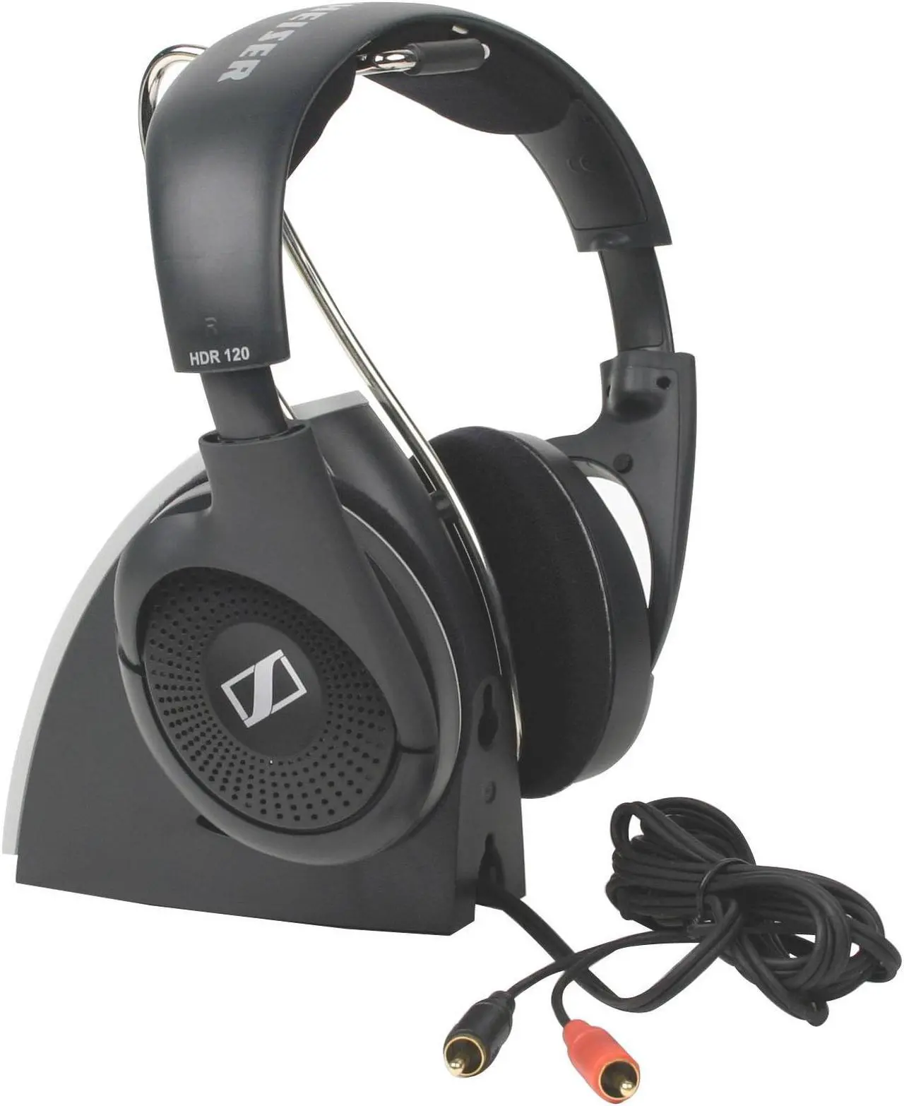 Alt view image 2 of 5 - Sennheiser Silver RS 120 3.5mm/ 6.3mm Connector Supra-aural Wireless RF Hi-fi Headphone