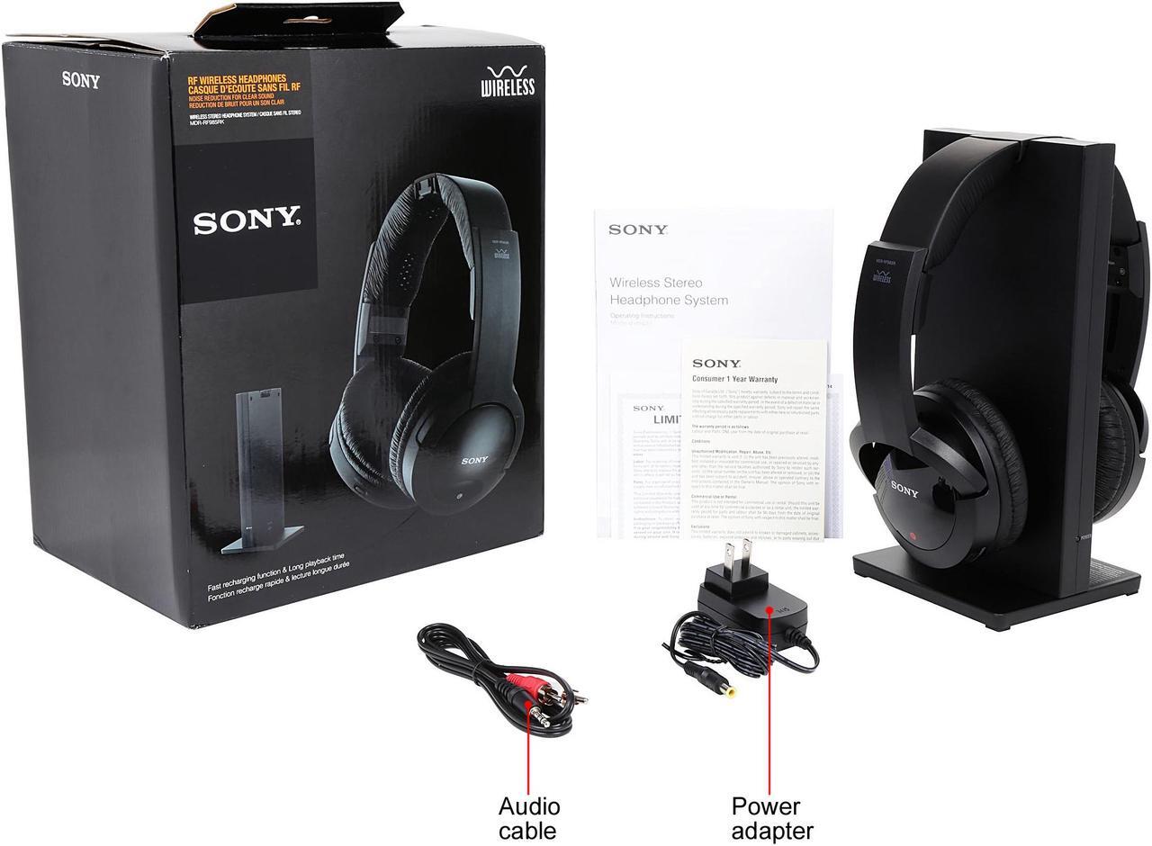 Alt view image 12 of 11 - Sony MDR-RF985RK Wireless RF Headphones - Black