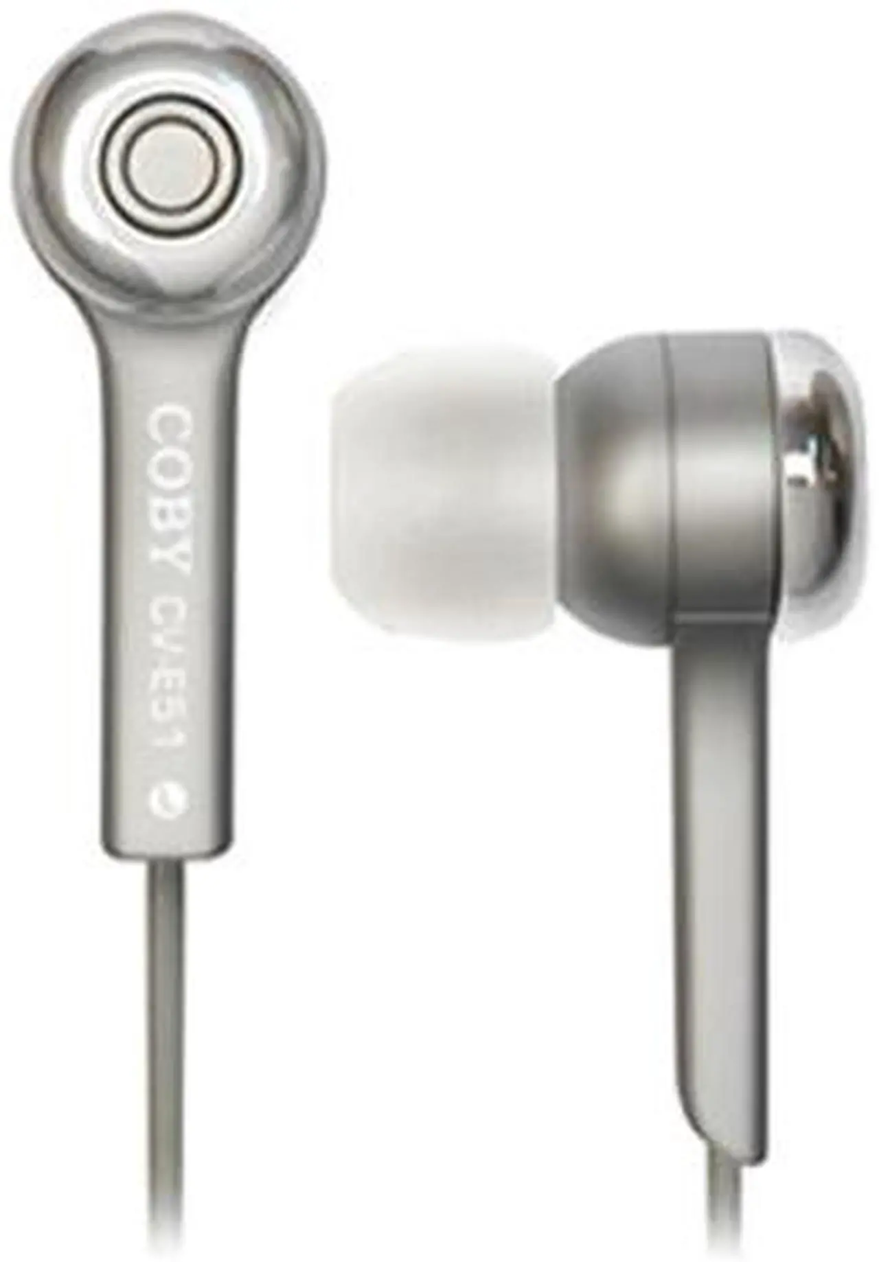 Main image of COBY CV-E52 3.5mm Connector Canal Isolation Stereo Earphone, Silver