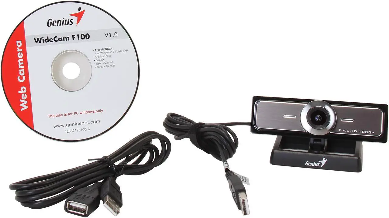 Alt view image 7 of 7 - Genius 32200312100 WideCam F100 USB 2.0 WebCam