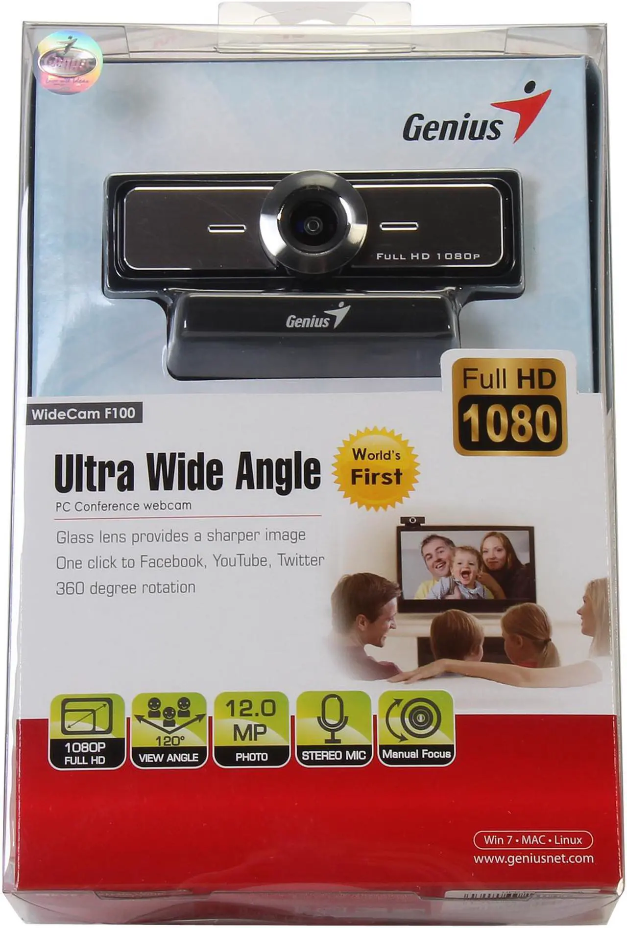 Alt view image 8 of 7 - Genius 32200312100 WideCam F100 USB 2.0 WebCam