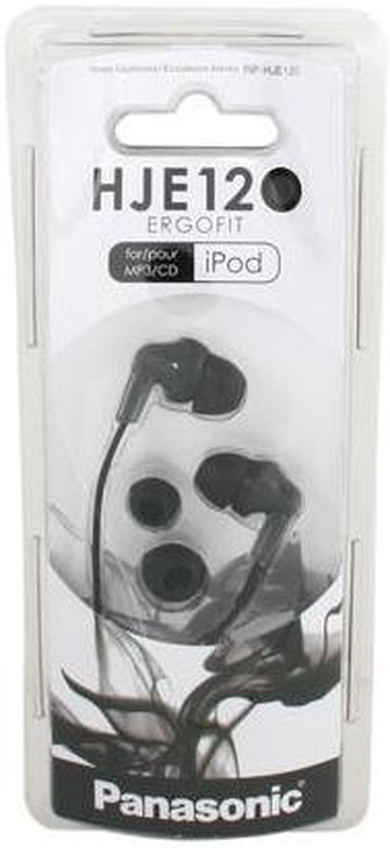 Alt view image 3 of 5 - Panasonic Black RP-HJE120-K Canal Earbud Headphone