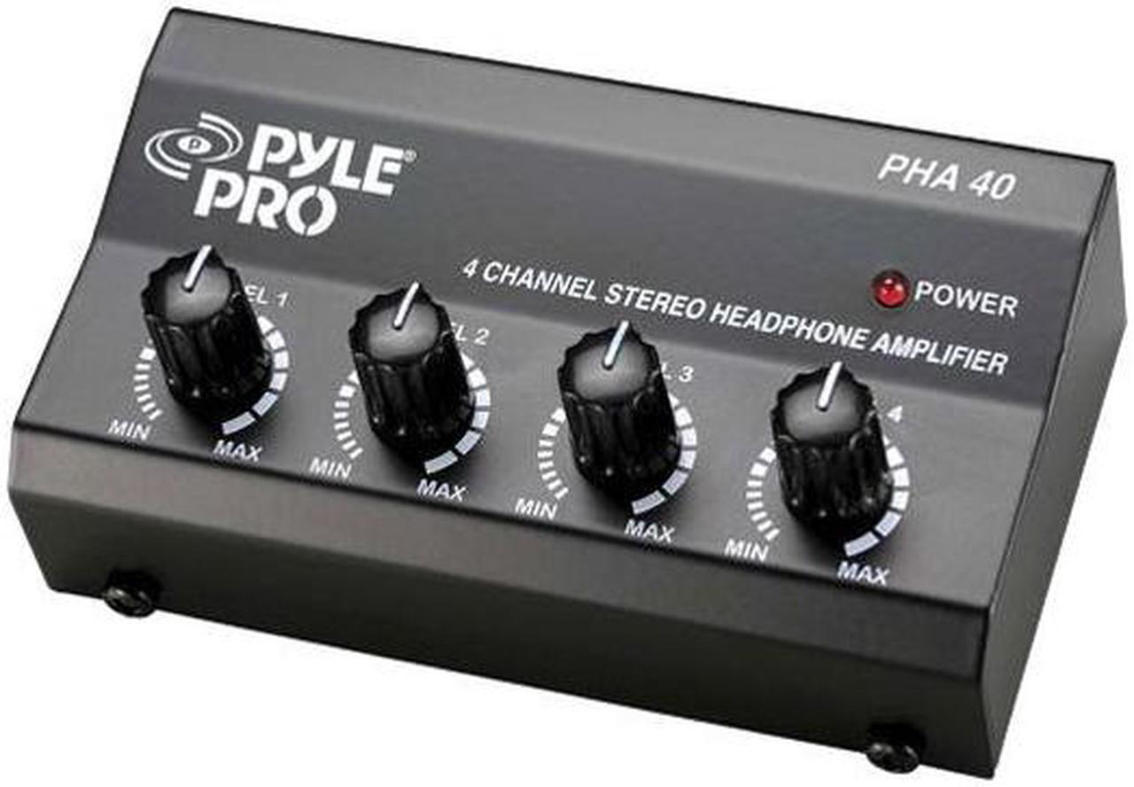 Alt view image 2 of 3 - Pyle Pro PHA40 Heapones 4 Channel Amplifier