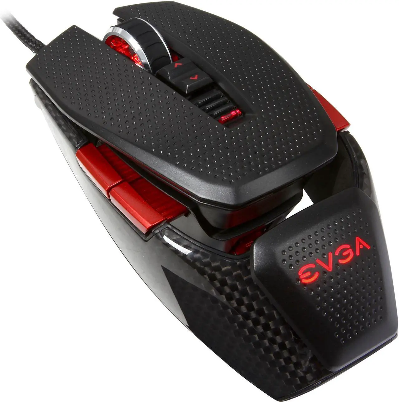 Main image of EVGA TORQ X10 Carbon 901-X1-1102-KR Black 9 Buttons 1 x Wheel USB Wired Laser Gaming Mouse