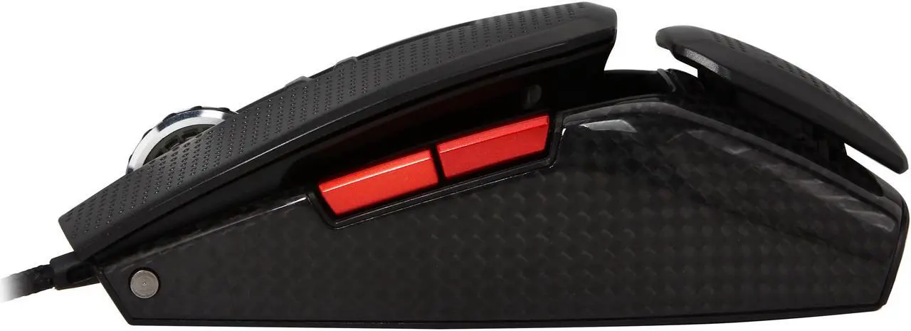 Alt view image 4 of 7 - EVGA TORQ X10 Carbon 901-X1-1102-KR Black 9 Buttons 1 x Wheel USB Wired Laser Gaming Mouse