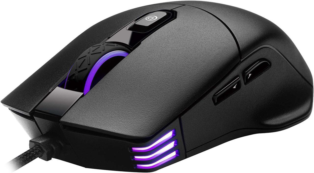 EVGA X12 Gaming Mouse, 8k, Wired, Black, Customizable, Dual Sensor, 16,000 DPI, 5 Profiles, 8 Buttons, Ambidextrous Light Weight, RGB, 905-W1-12BK-KR