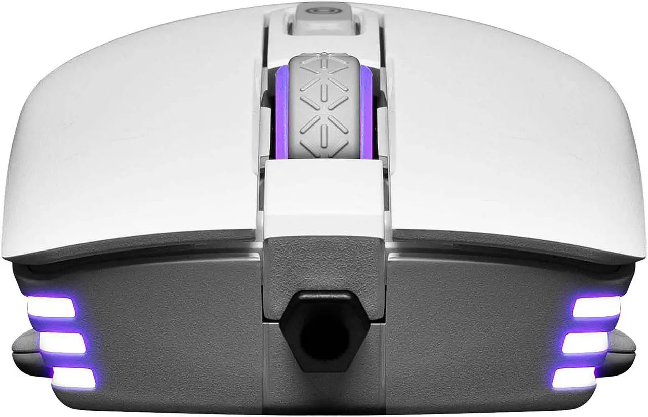 Alt view image 2 of 9 - EVGA X12 Gaming Mouse, 8k, Wired, White, Customizable, Dual Sensor, 16,000 DPI, 5 Profiles, 8 Buttons, Ambidextrous Light Weight, RGB, 905-W1-12WH-KR