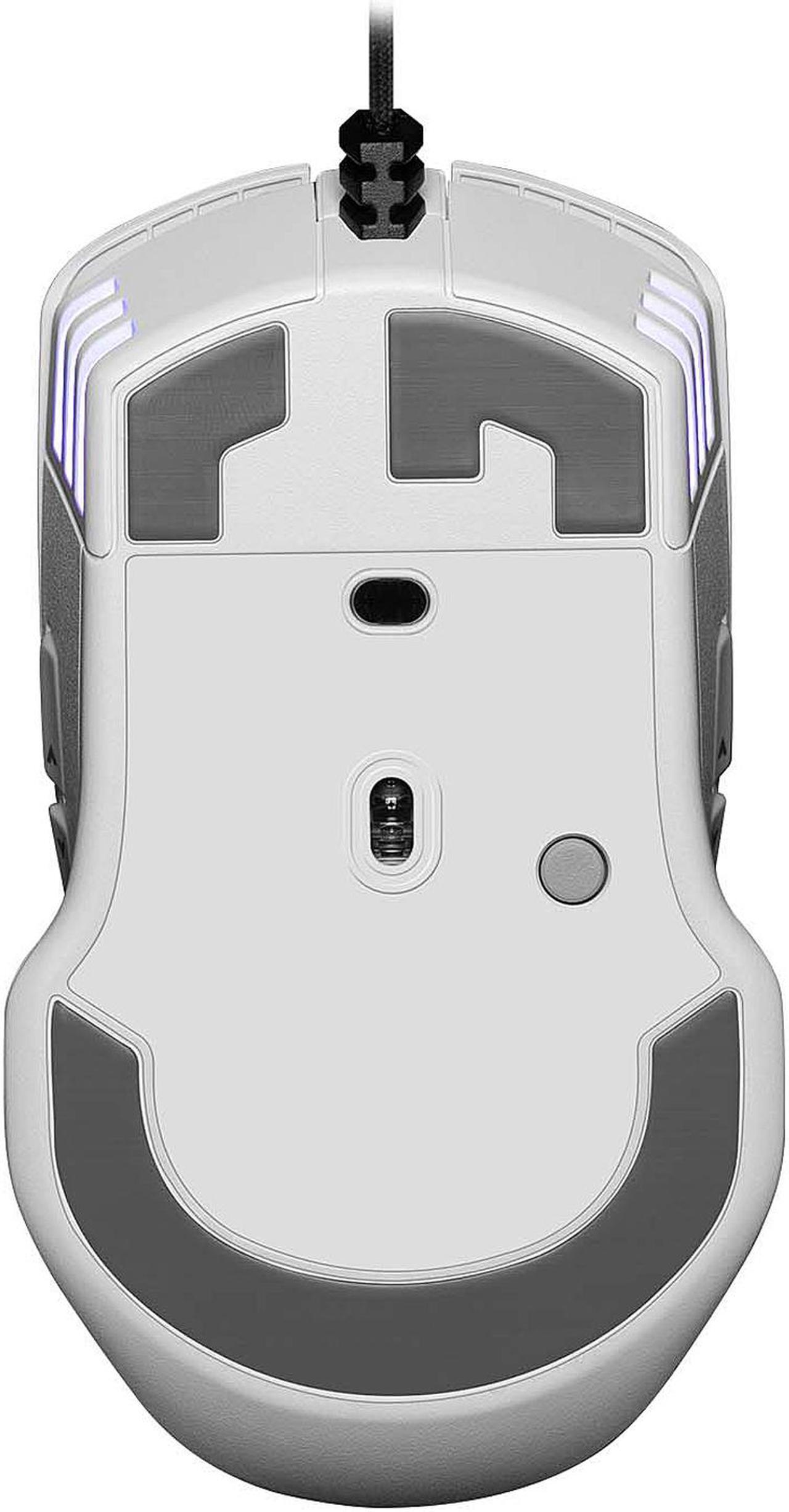 Alt view image 7 of 9 - EVGA X12 Gaming Mouse, 8k, Wired, White, Customizable, Dual Sensor, 16,000 DPI, 5 Profiles, 8 Buttons, Ambidextrous Light Weight, RGB, 905-W1-12WH-KR