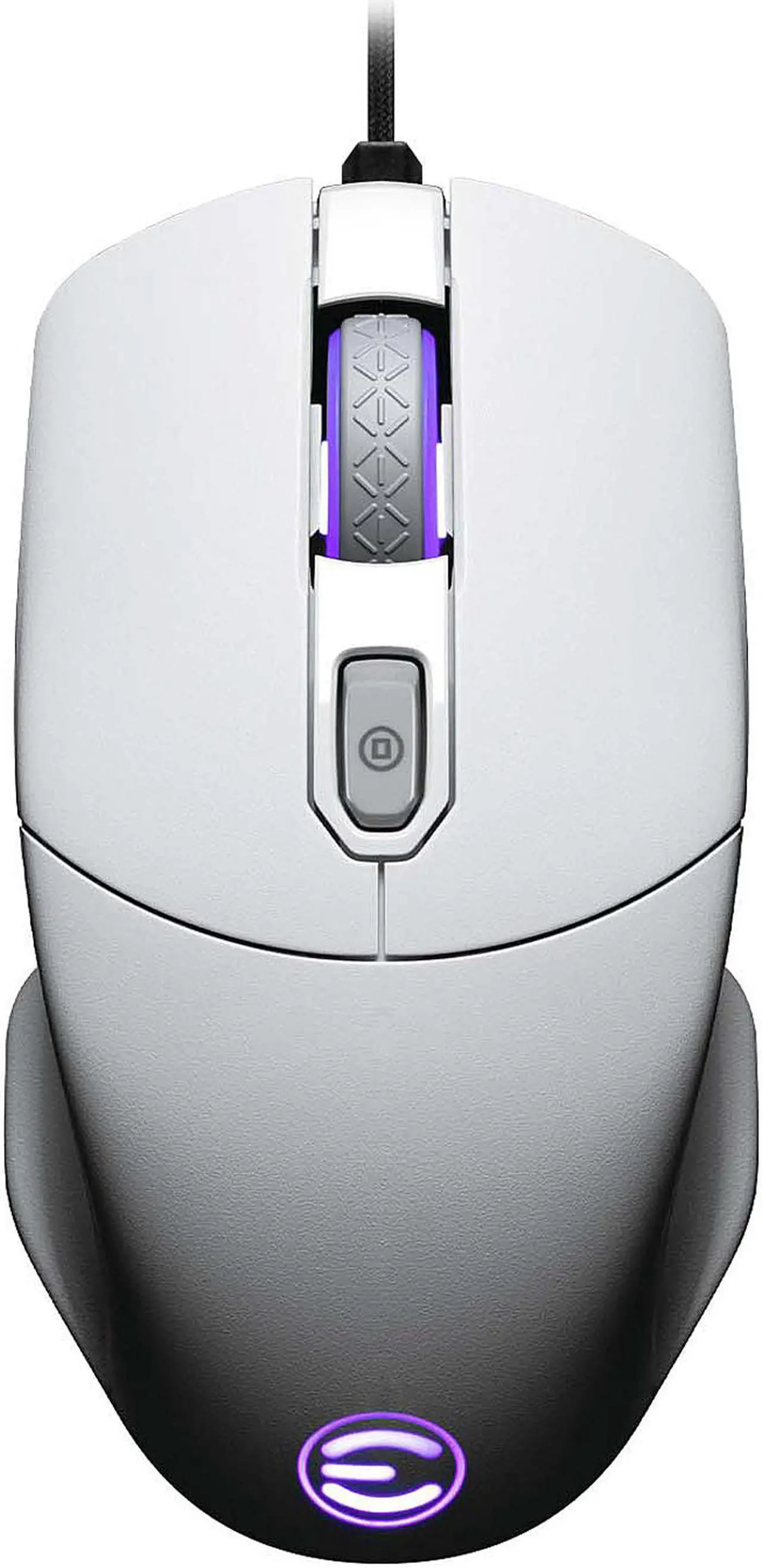 Alt view image 6 of 9 - EVGA X12 Gaming Mouse, 8k, Wired, White, Customizable, Dual Sensor, 16,000 DPI, 5 Profiles, 8 Buttons, Ambidextrous Light Weight, RGB, 905-W1-12WH-KR