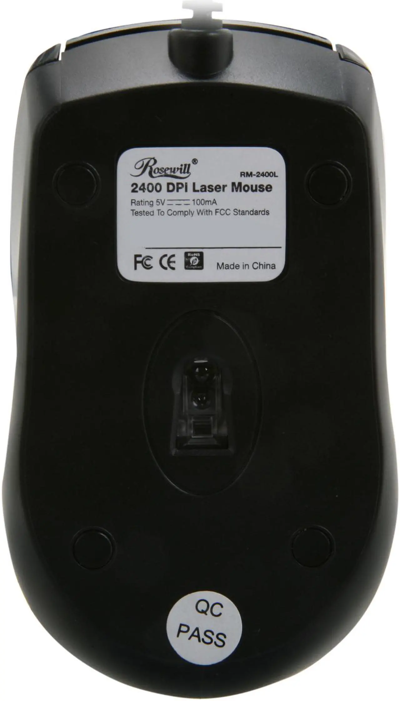Alt view image 4 of 5 - Rosewill RM-2400L 6 Buttons 1 x Wheel USB Wired Laser Mouse