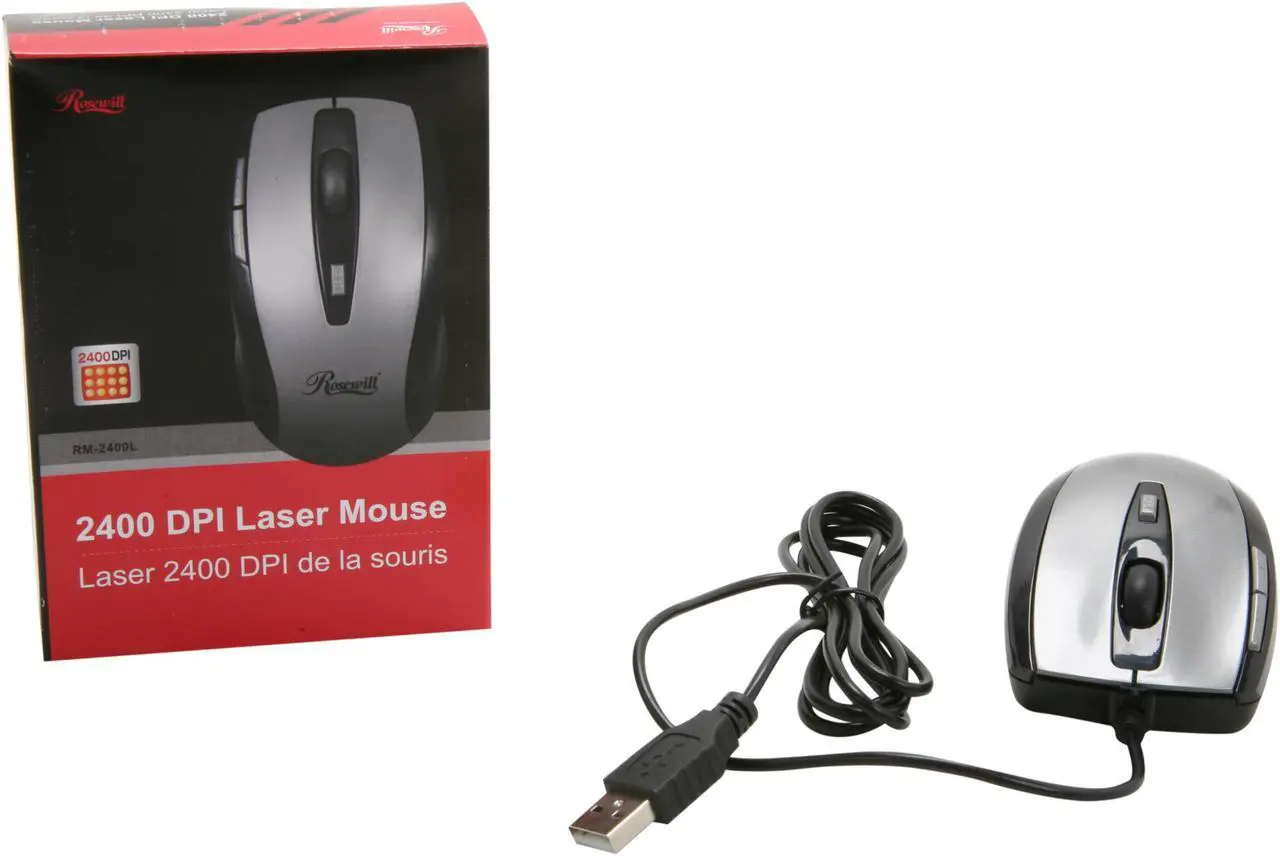Alt view image 5 of 5 - Rosewill RM-2400L 6 Buttons 1 x Wheel USB Wired Laser Mouse