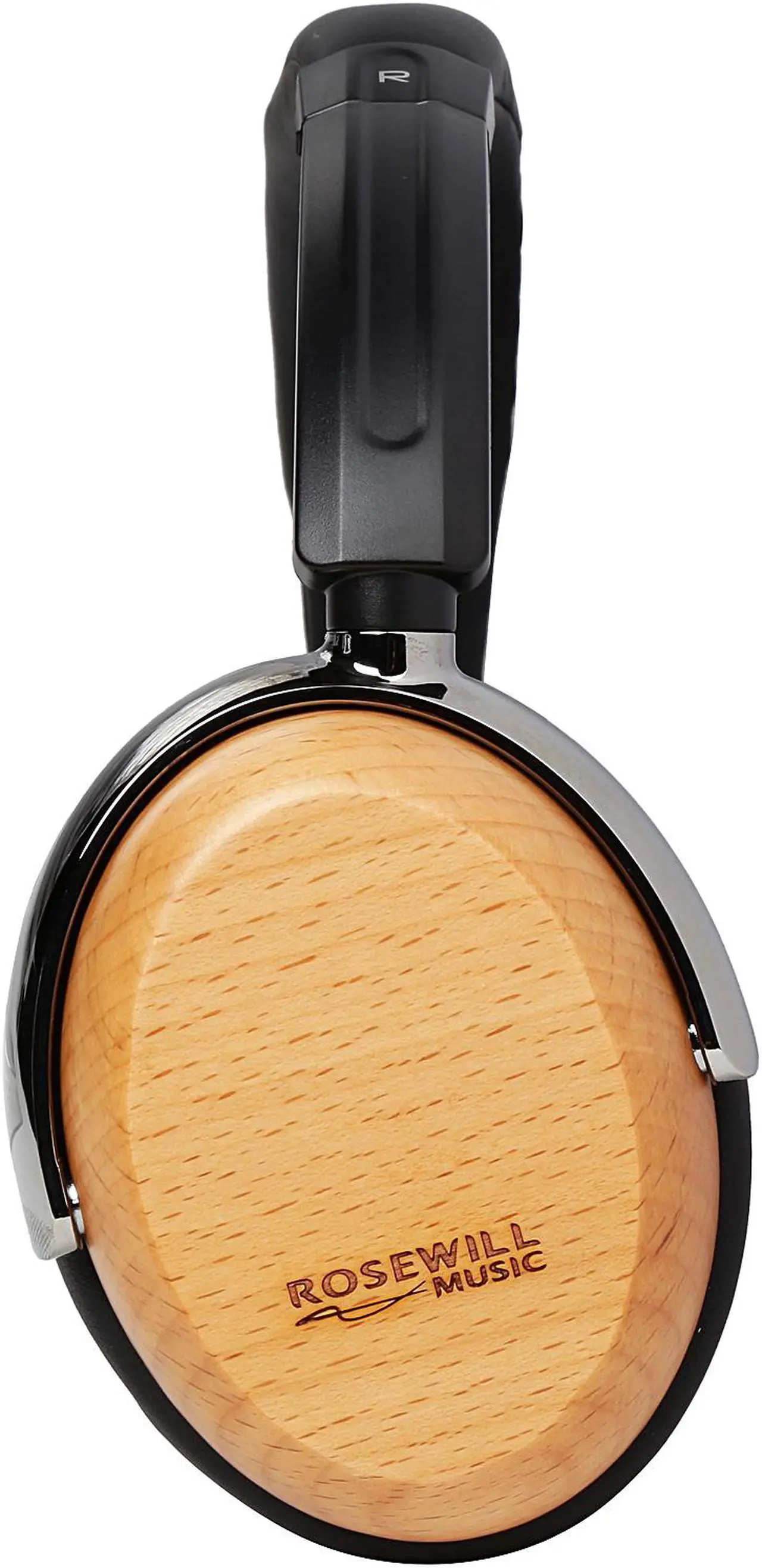 Alt view image 5 of 7 - Rosewill Prelude On-Ear Wood Headphones, In-Line Volume Control Switch and Microphone, Genuine Beech Wood Swivel Ear Cups, RWH-001