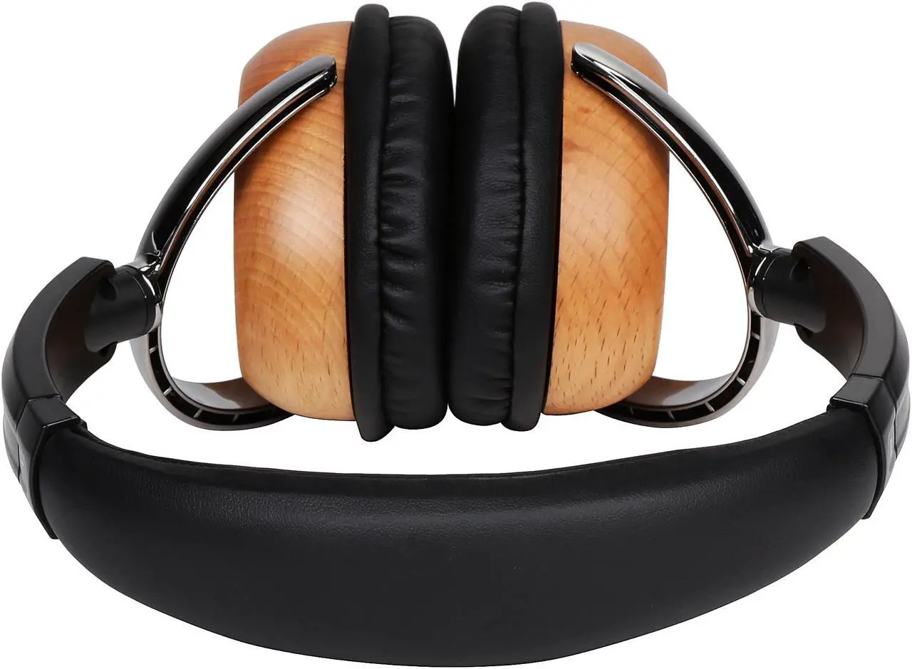 Alt view image 6 of 7 - Rosewill Prelude On-Ear Wood Headphones, In-Line Volume Control Switch and Microphone, Genuine Beech Wood Swivel Ear Cups, RWH-001