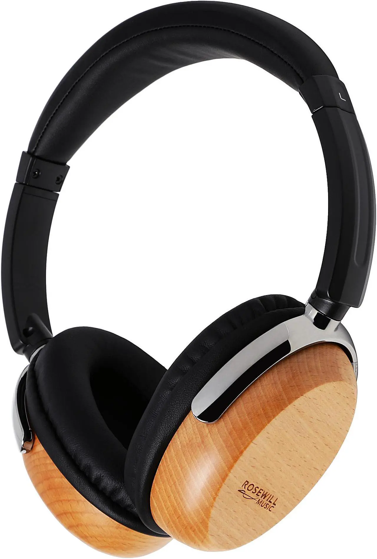 Main image of Rosewill Prelude On-Ear Wood Headphones, In-Line Volume Control Switch and Microphone, Genuine Beech Wood Swivel Ear Cups, RWH-001