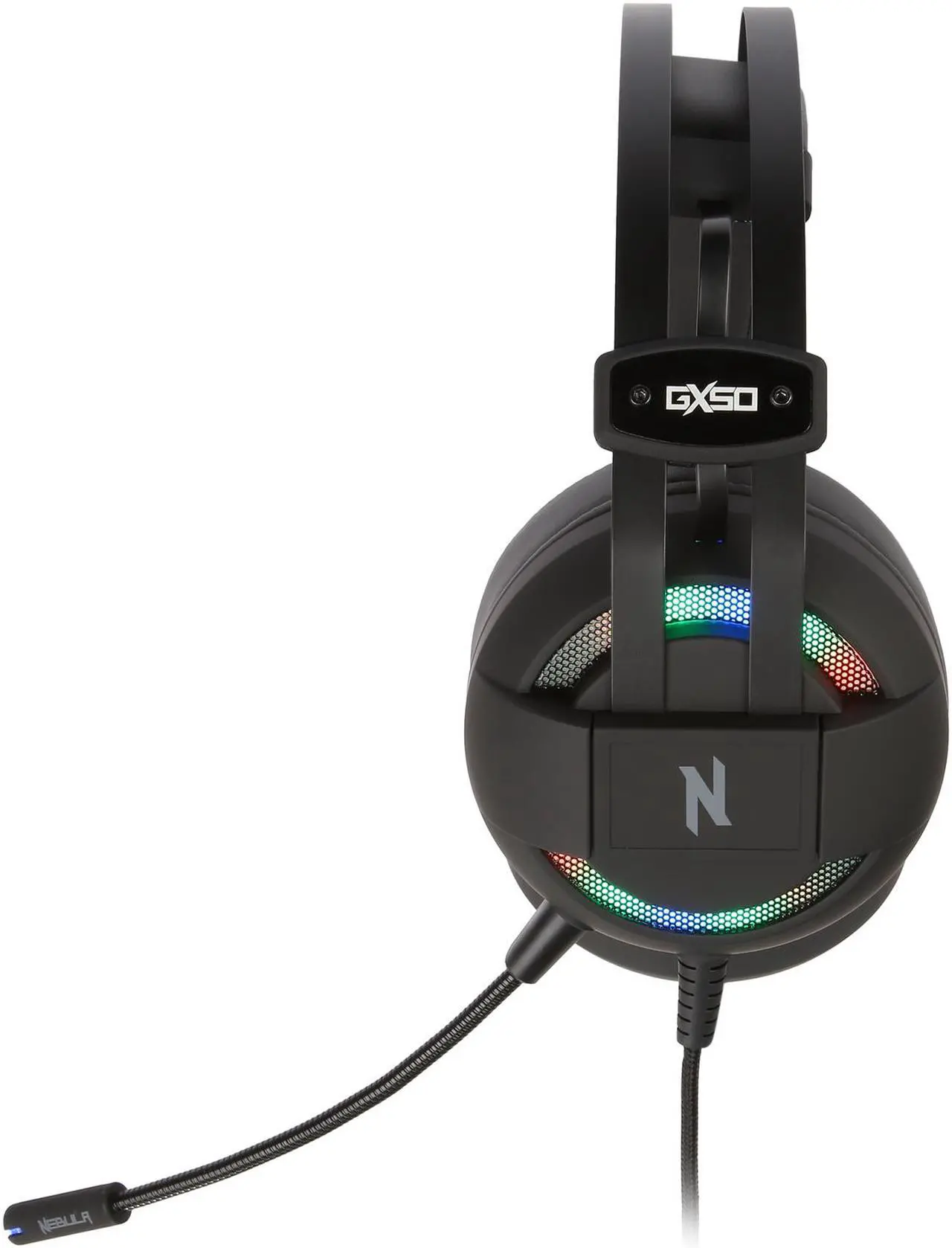 Alt view image 3 of 7 - Rosewill NEBULA GX50 Gaming Headset with Detachable Microphone & RGB Backlight