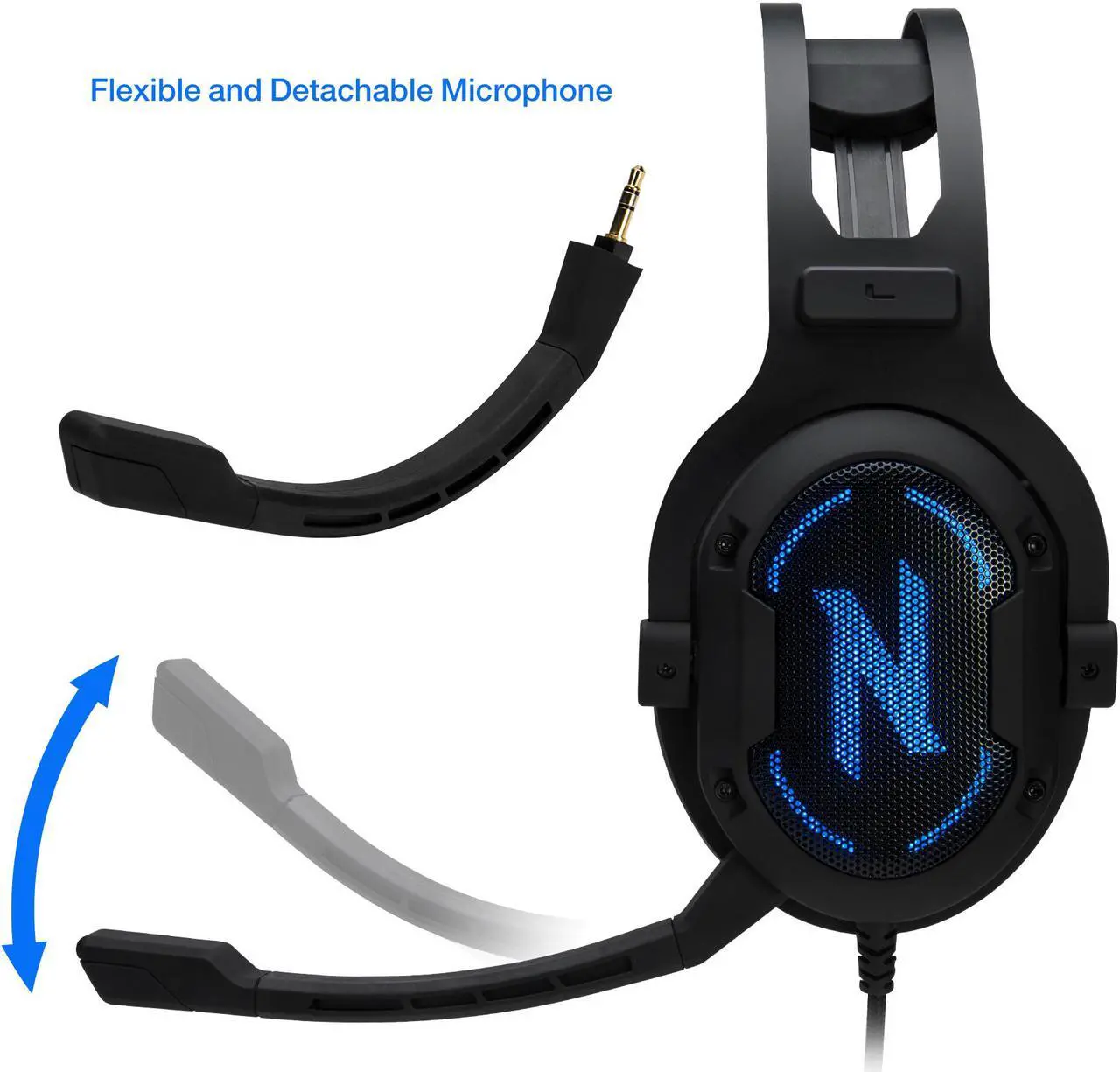 Alt view image 4 of 9 - Rosewill 7.1 Surround Sound Gaming Headset, RGB Noise Isolation Headphones, Memory Foam Ear Pads and Microphone - NEBULA GX60