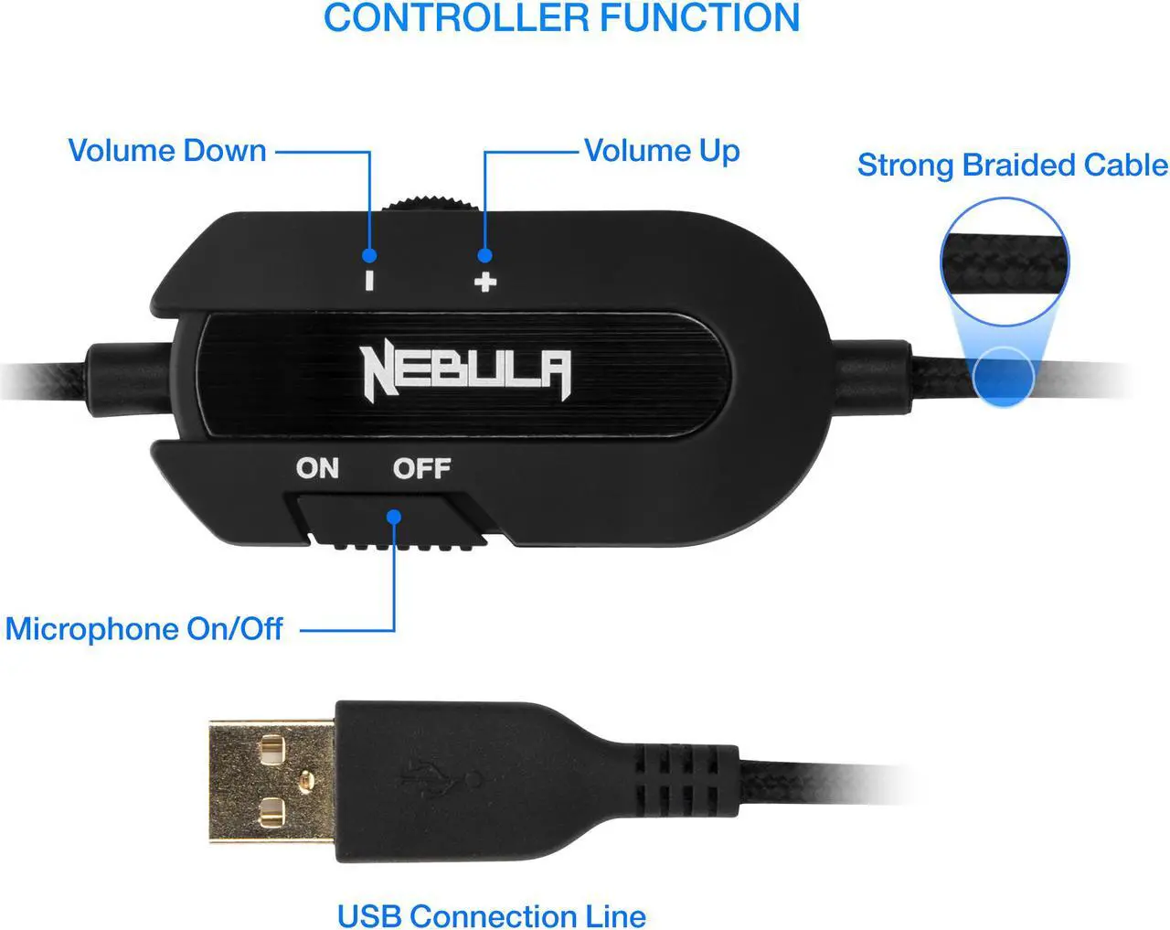 Alt view image 9 of 9 - Rosewill 7.1 Surround Sound Gaming Headset, RGB Noise Isolation Headphones, Memory Foam Ear Pads and Microphone - NEBULA GX60