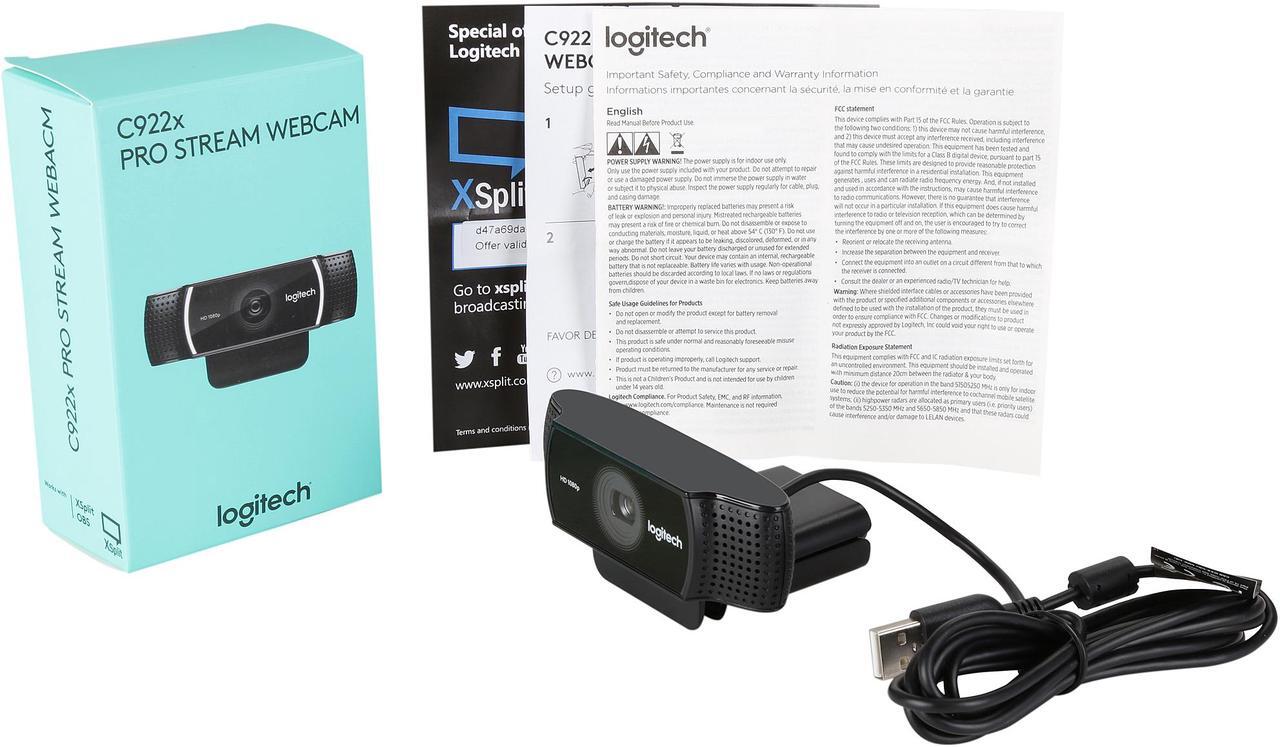 Alt view image 7 of 6 - Logitech C922x Pro Stream Webcam 1080P Camera for HD Video Streaming & Recording at 60Fps (960-001176)