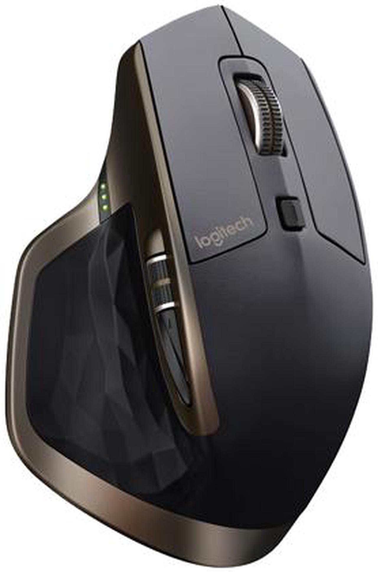 Alt view image 4 of 10 - Logitech MX Master Wireless Mouse – High-precision Sensor, Speed-Adaptive Scroll Wheel, Easy-Switch up to 3 Devices - Meteorite Black