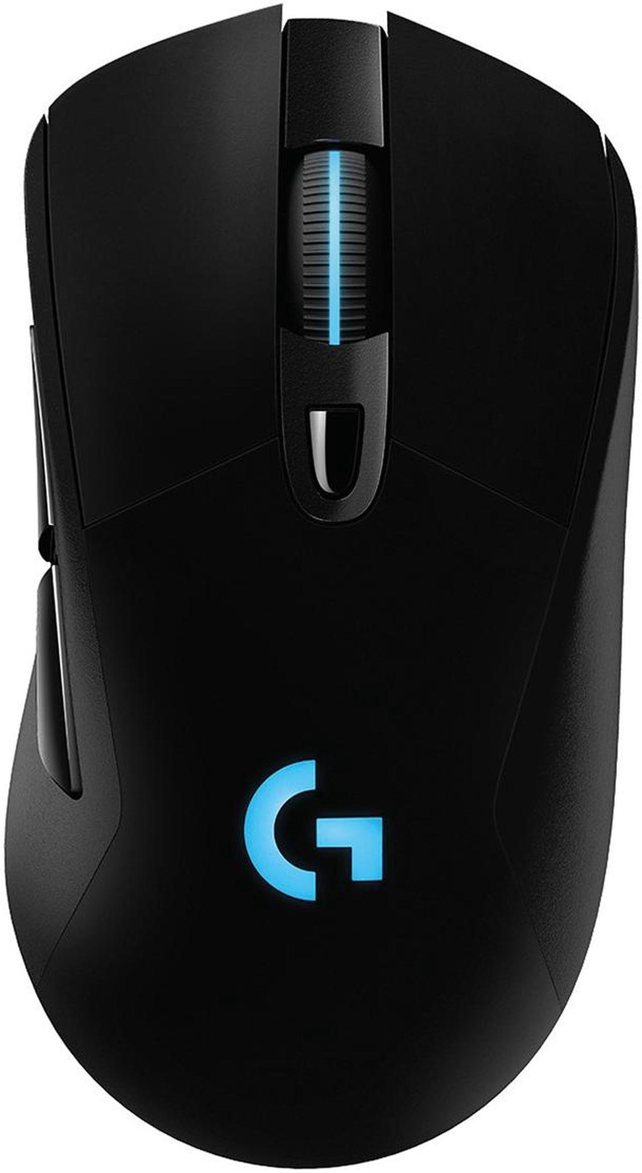 Logitech G703 Lightspeed Wireless Gaming Mouse W/Hero 25K Sensor, PowerPlay Compatible, Lightsync RGB, Lightweight 95G+10G Optional, 100-25, 600 DPI, Rubber Side Grips - Black