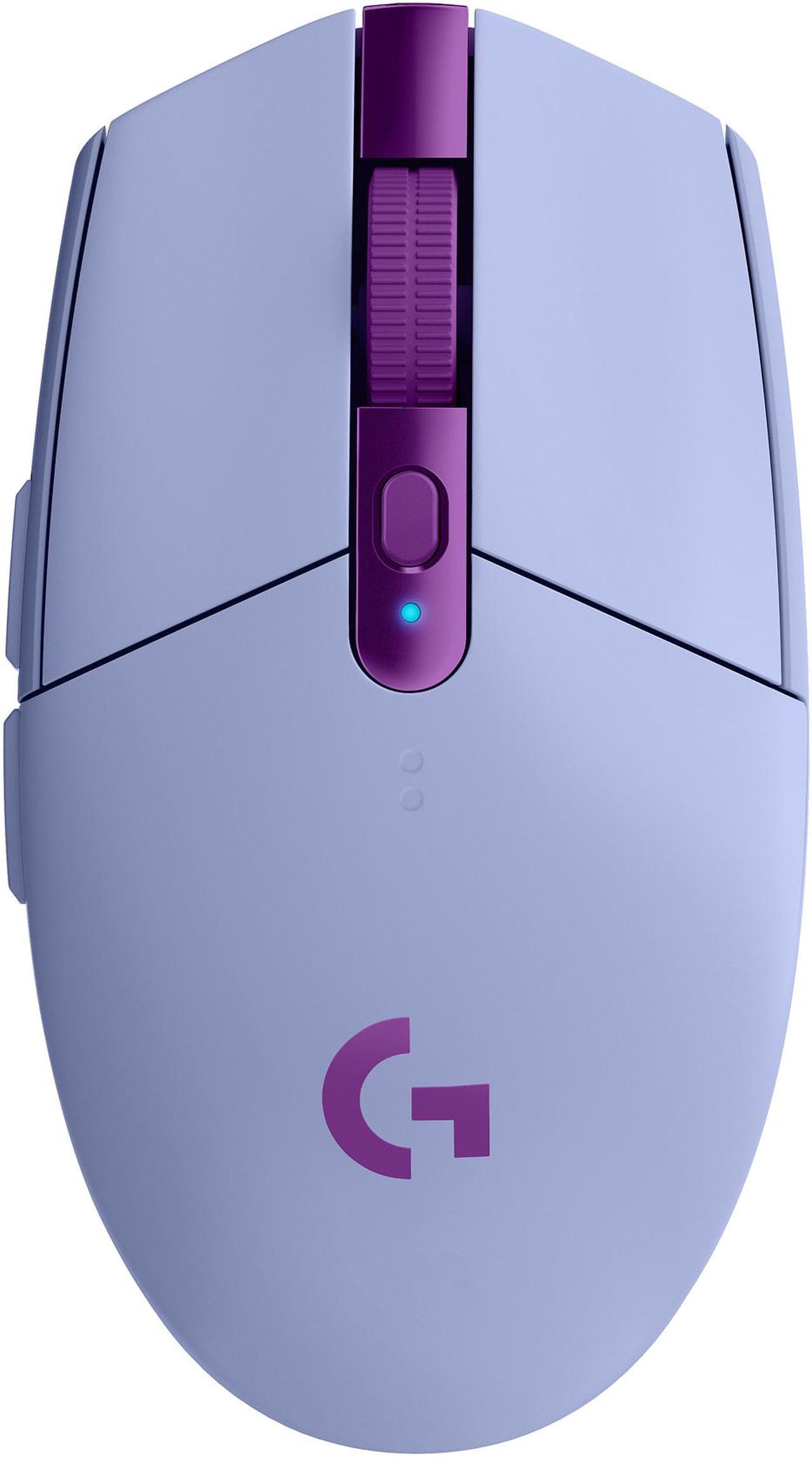 Logitech G305 LIGHTSPEED Wireless Gaming Mouse, Hero 12K Sensor, 12,000 DPI, Lightweight, 6 Programmable Buttons, 250h Battery Life, On-Board Memory, PC/Mac - Lilac