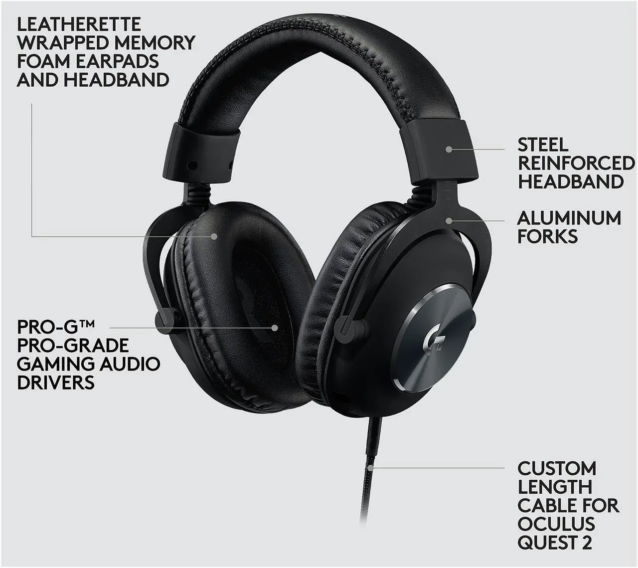 Alt view image 6 of 6 - Logitech G PRO Gaming Headset for Meta Quest 2