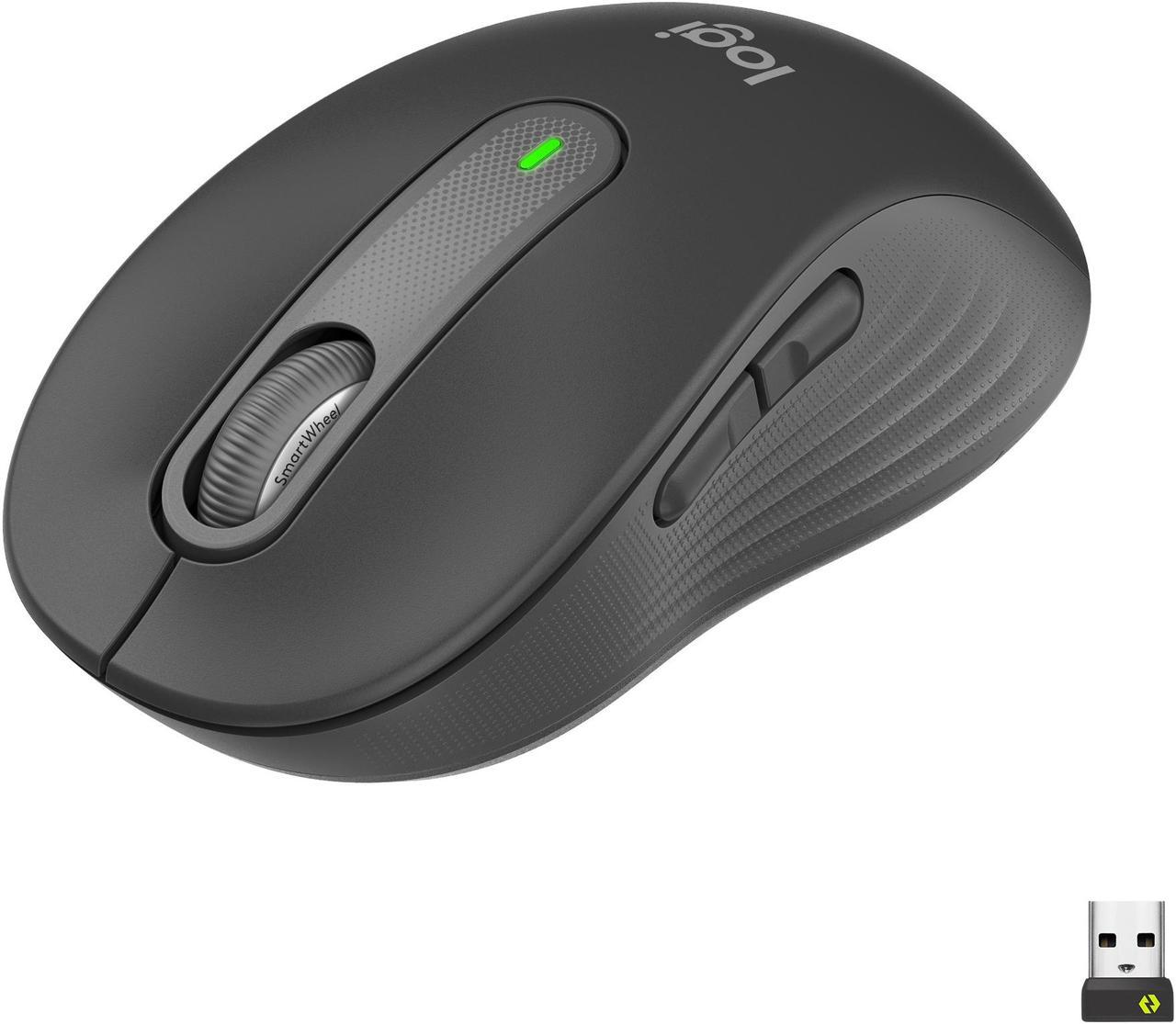 Logitech Signature M650 Wireless Mouse - For Small to Medium Sized Hands, 2-Year Battery, Silent Clicks, Customizable Side Buttons, Bluetooth, for PC/Mac/Multi-Device/Chromebook