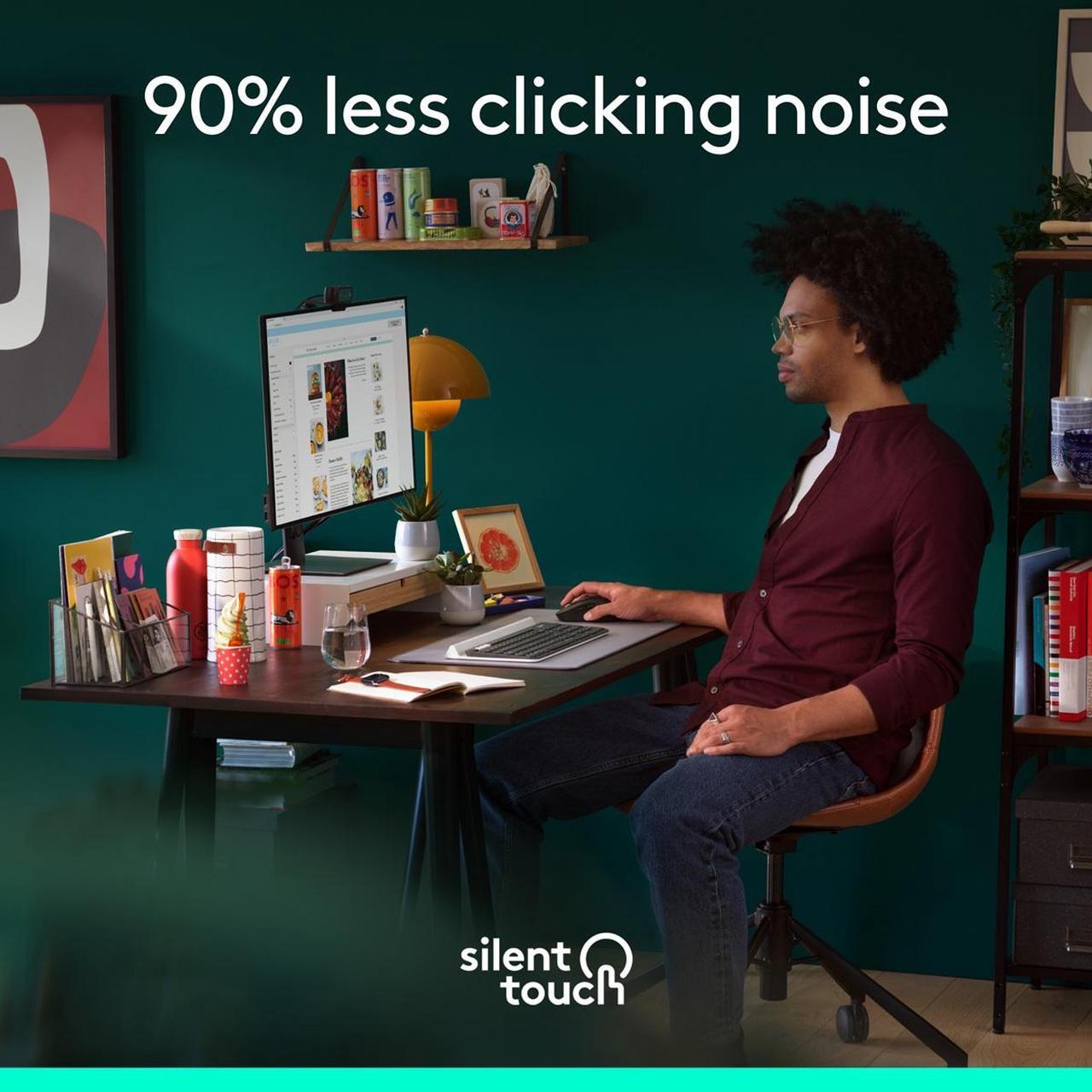 Alt view image 4 of 10 - Logitech Signature M650 Wireless Mouse - For Small to Medium Sized Hands, 2-Year Battery, Silent Clicks, Customizable Side Buttons, Bluetooth, for PC/Mac/Multi-Device/Chromebook