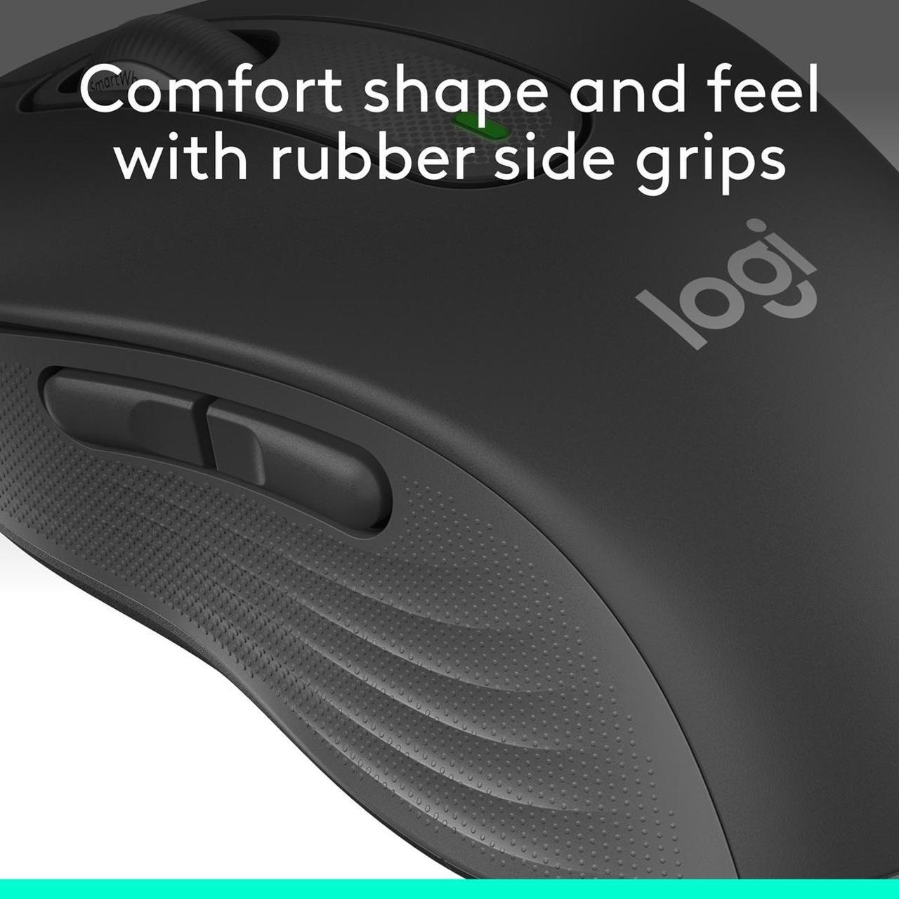 Alt view image 8 of 10 - Logitech Signature M650 Wireless Mouse - For Small to Medium Sized Hands, 2-Year Battery, Silent Clicks, Customizable Side Buttons, Bluetooth, for PC/Mac/Multi-Device/Chromebook