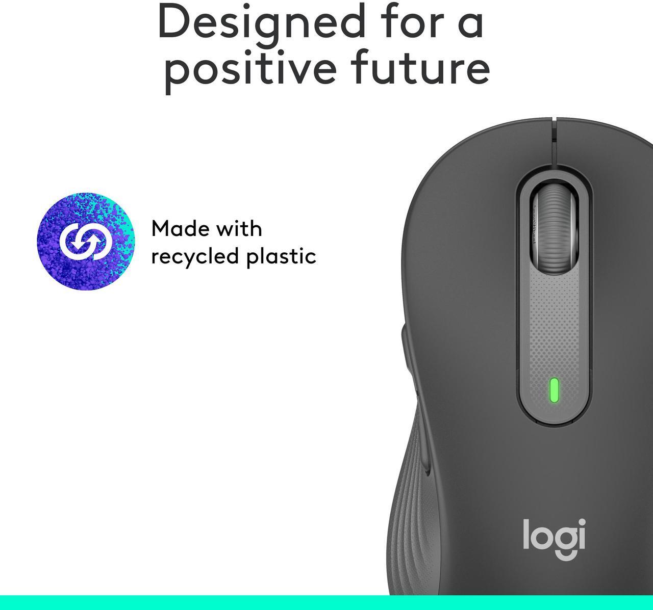 Alt view image 10 of 10 - Logitech Signature M650 Wireless Mouse - For Small to Medium Sized Hands, 2-Year Battery, Silent Clicks, Customizable Side Buttons, Bluetooth, for PC/Mac/Multi-Device/Chromebook