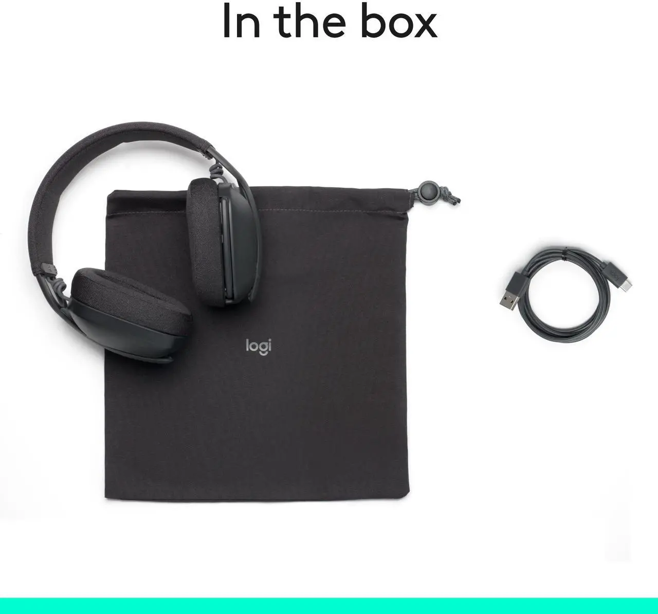 Alt view image 10 of 10 - Logitech Zone Vibe 100 Lightweight Wireless Over Ear Headphones with Noise Canceling Microphone, Advanced Multipoint Bluetooth Headset, Works with Teams, Google Meet, Zoom, Mac/PC - Graphite