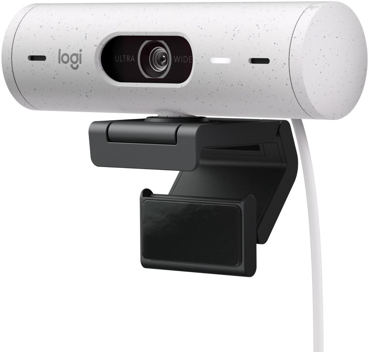 Main image of Logitech Brio 500 Full HD Webcam with Auto Light Correction,Show Mode, Dual Noise Reduction Mics, Webcam Privacy Cover, Works with Microsoft Teams, Google Meet, Zoom, USB-C Cable - Off White